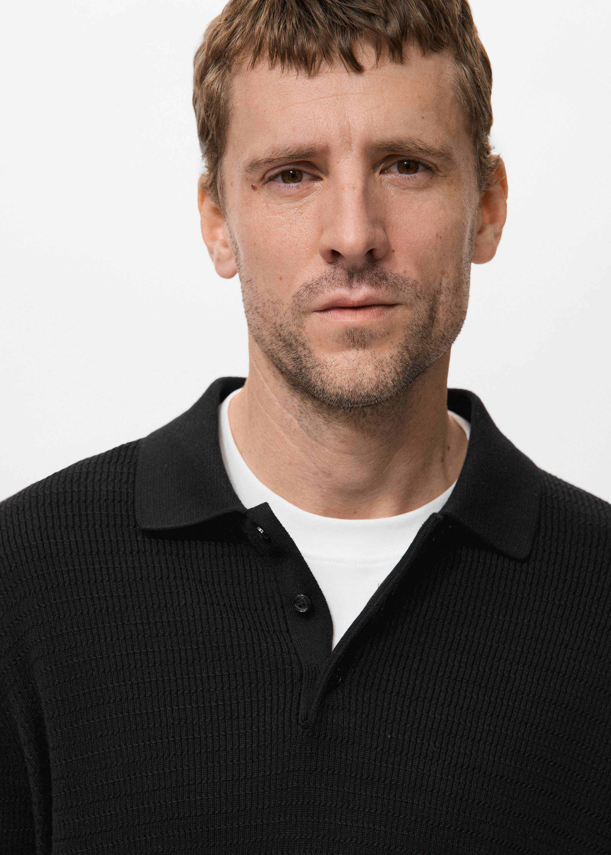 Pull polo en coton lyocell - Détail de l'article 1