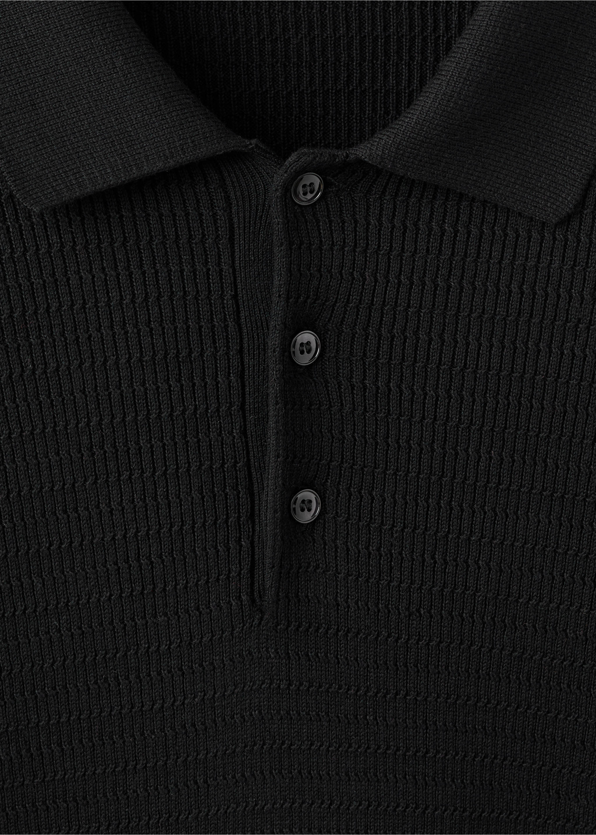Jersey polo algodón lyocell - Detalle del artículo 8, Negro. Ref: 17079213-00.