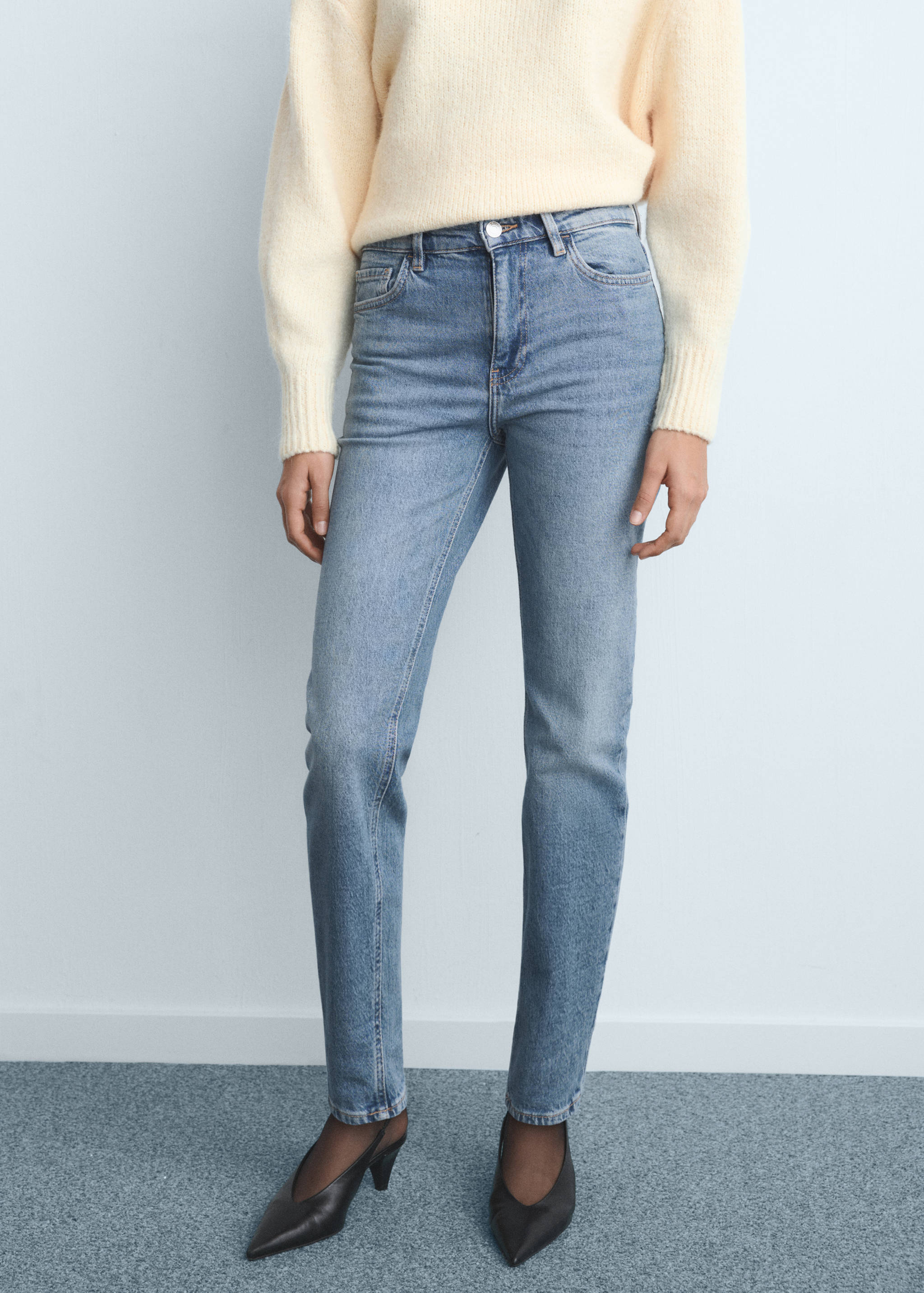 Jean Newmom confort taille haute - Plan moyen