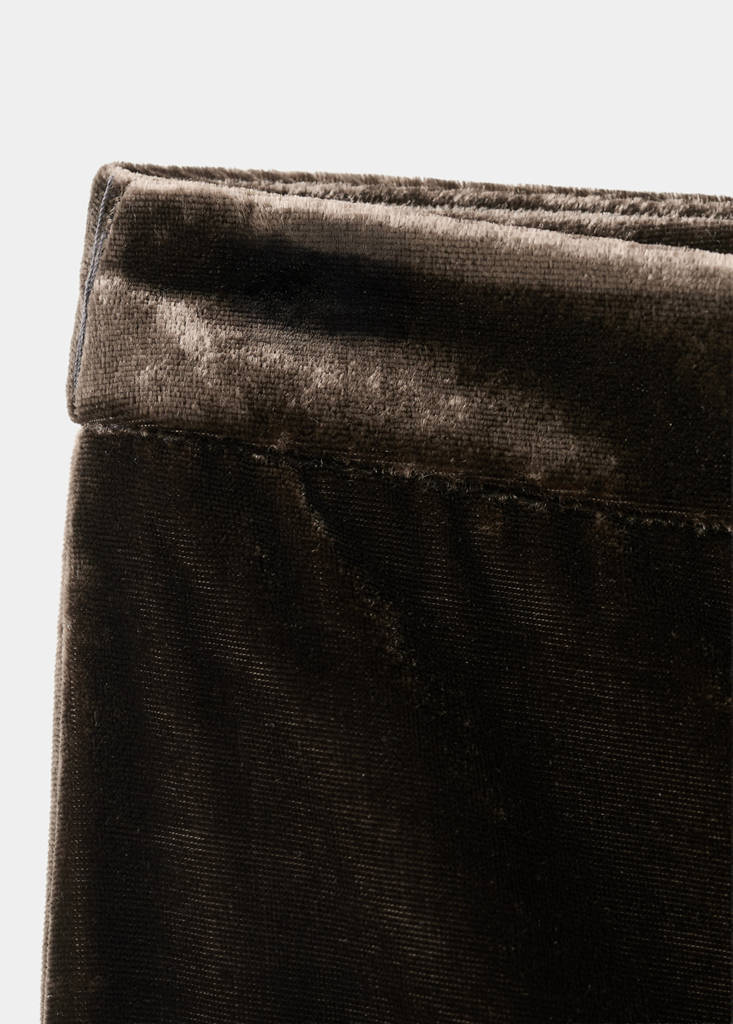 Velvet suit trousers — Chocolate