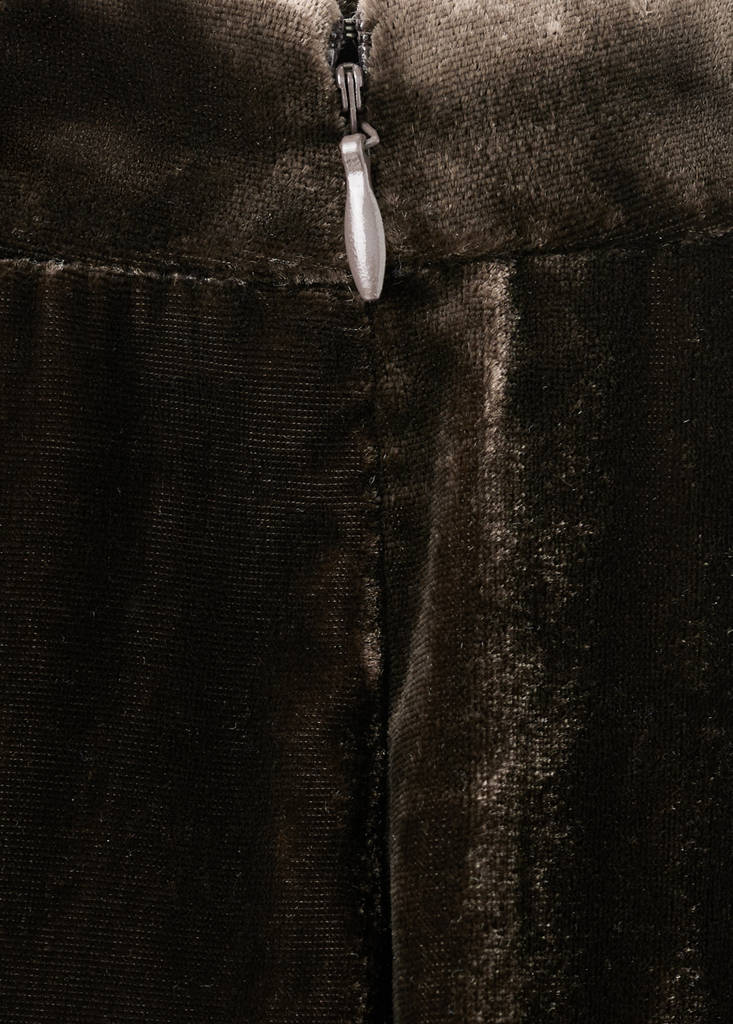 Velvet suit trousers — Chocolate