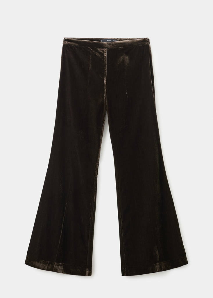 Velvet suit trousers — Chocolate