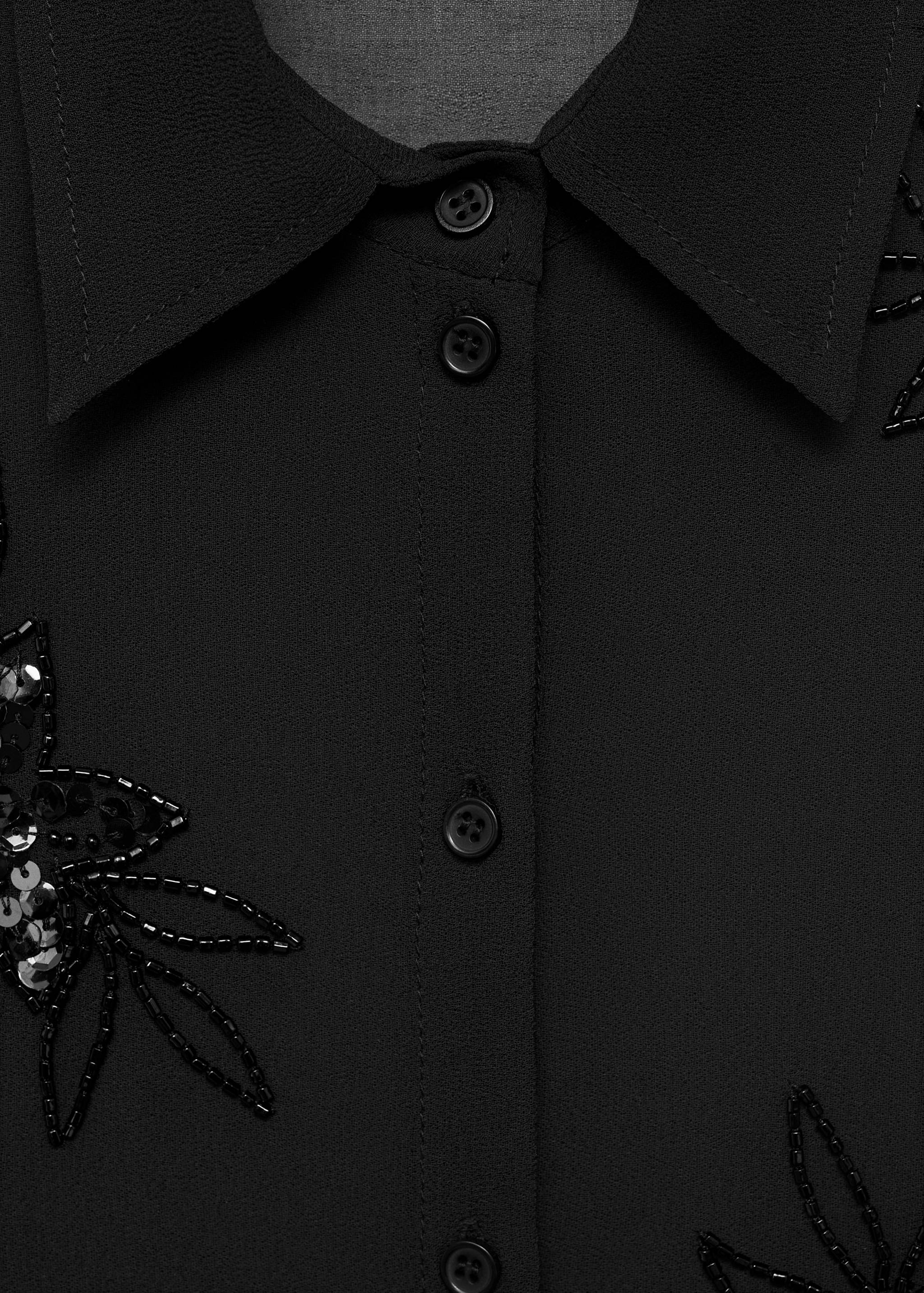 Semi-transparent shirt with rhinestone embroidery - Details of the article 8