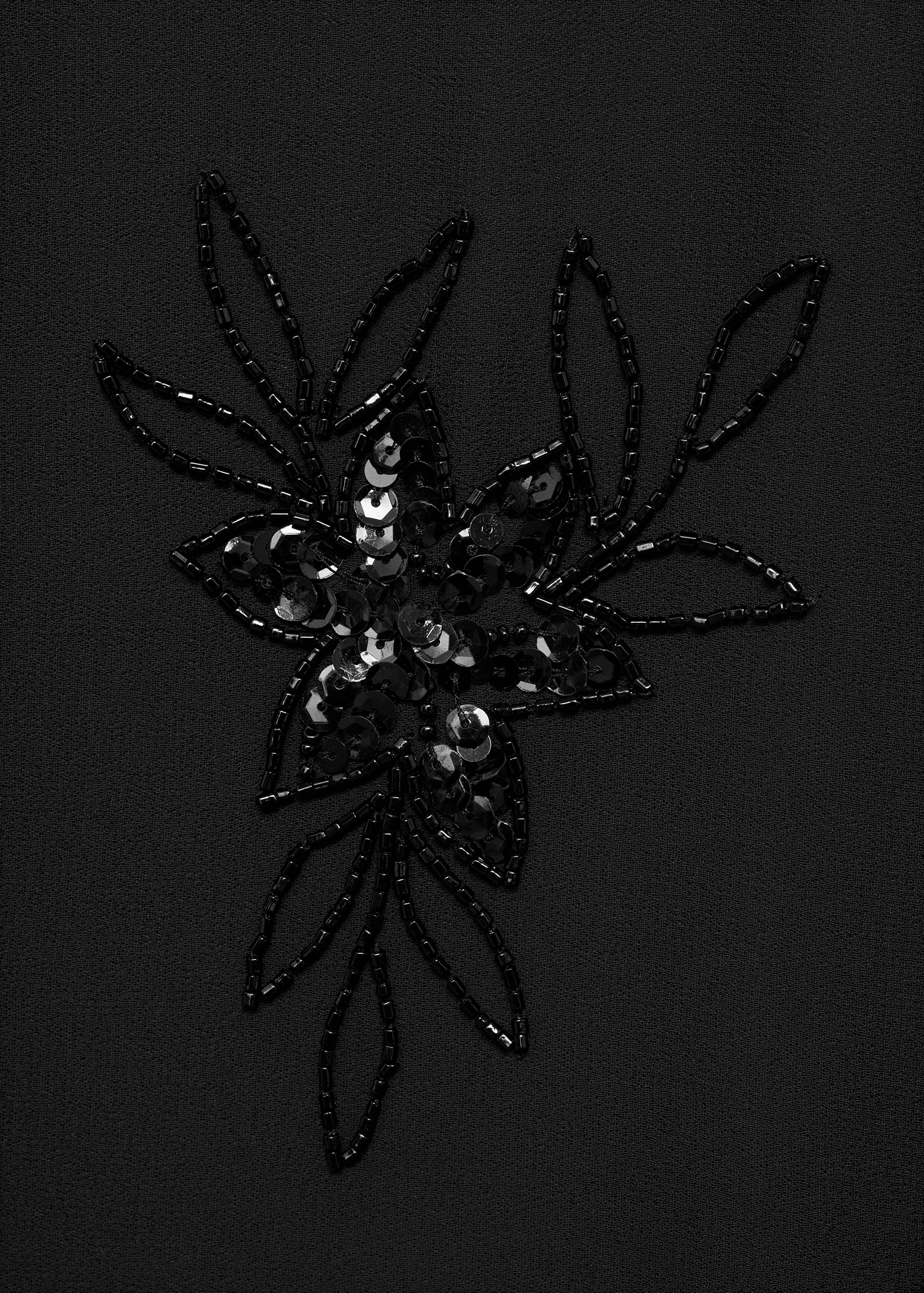 Semi-transparent shirt with rhinestone embroidery - Details of the article 0