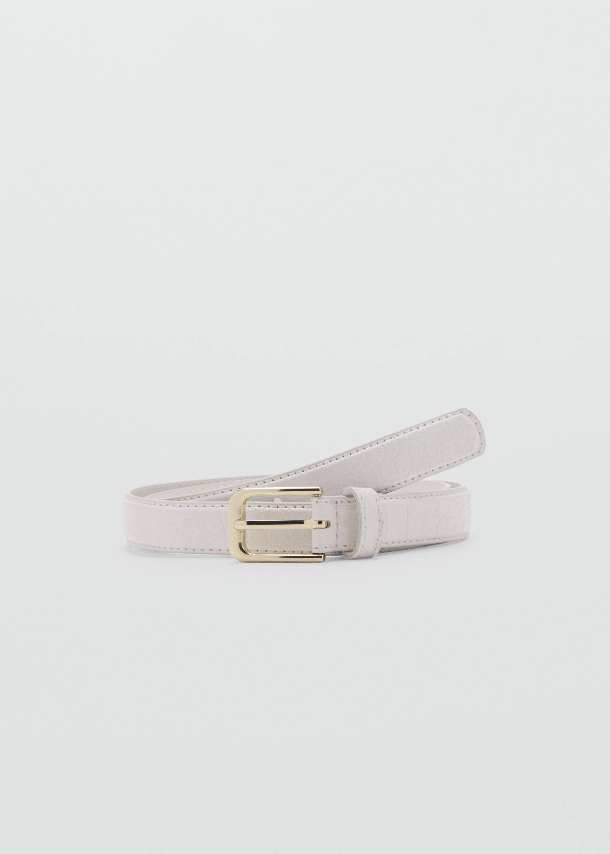 Thin faux crocodile leather belt - Article without model