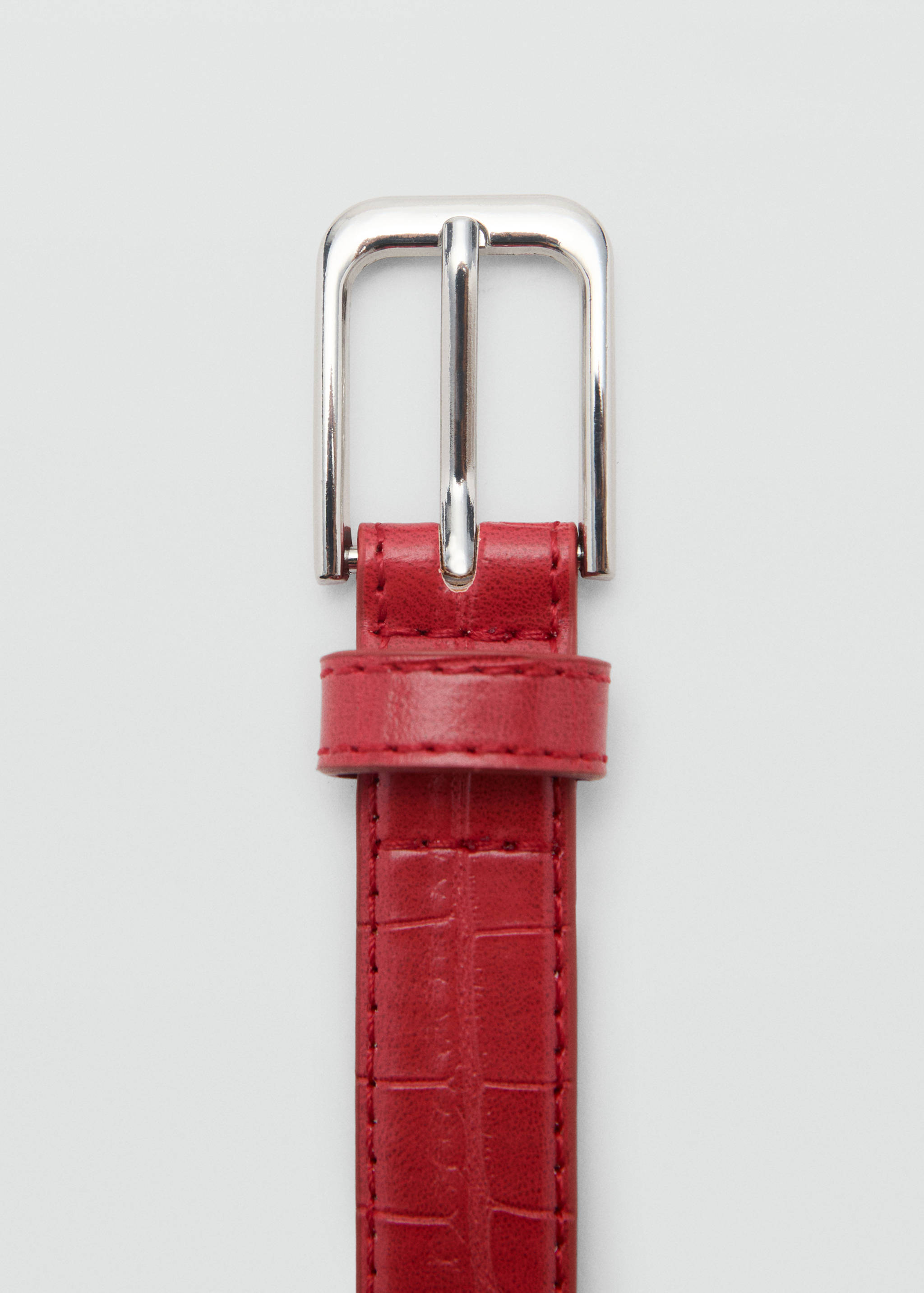 Thin faux crocodile leather belt - Details of the article 1