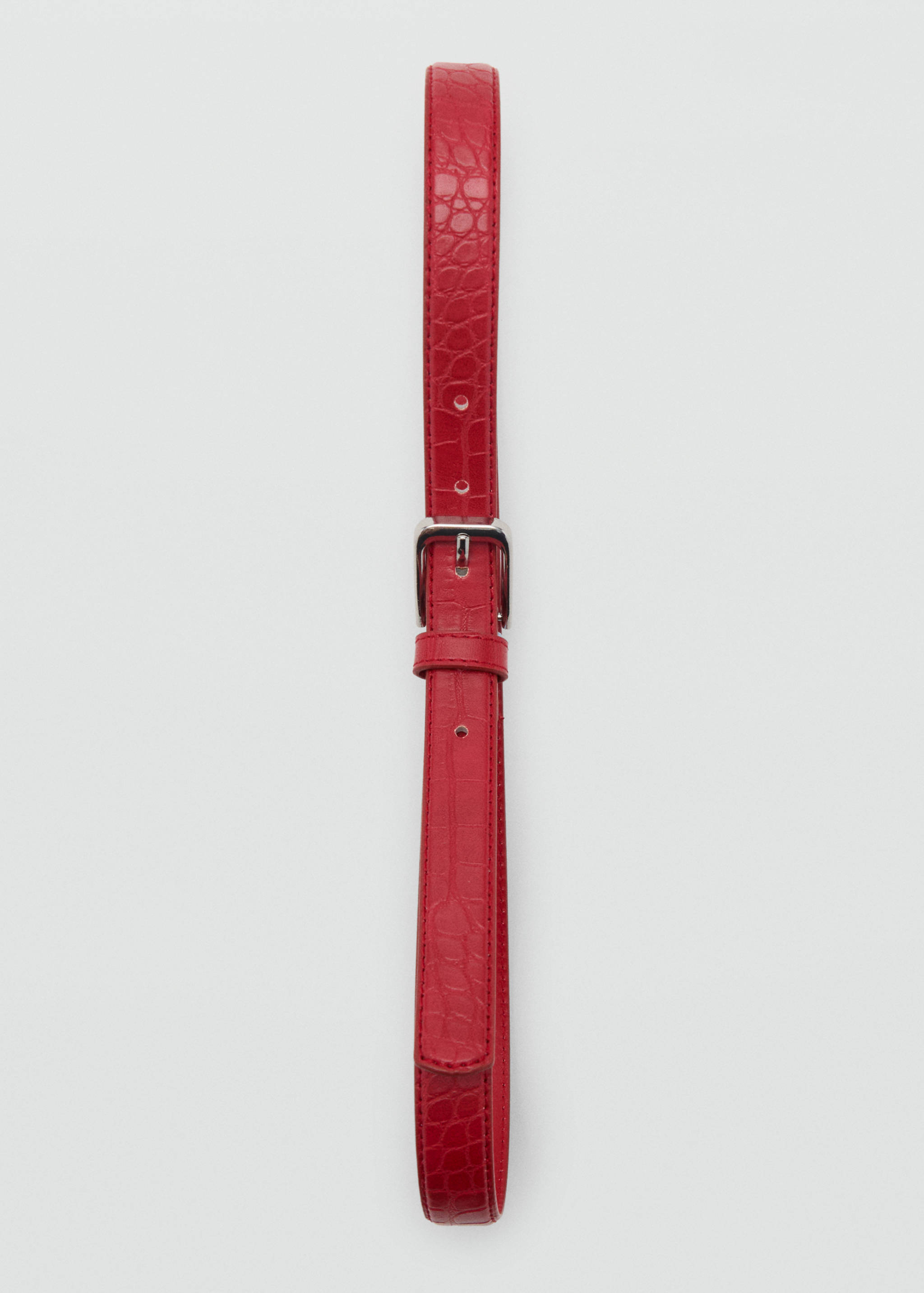 Thin faux crocodile leather belt - Details of the article 2