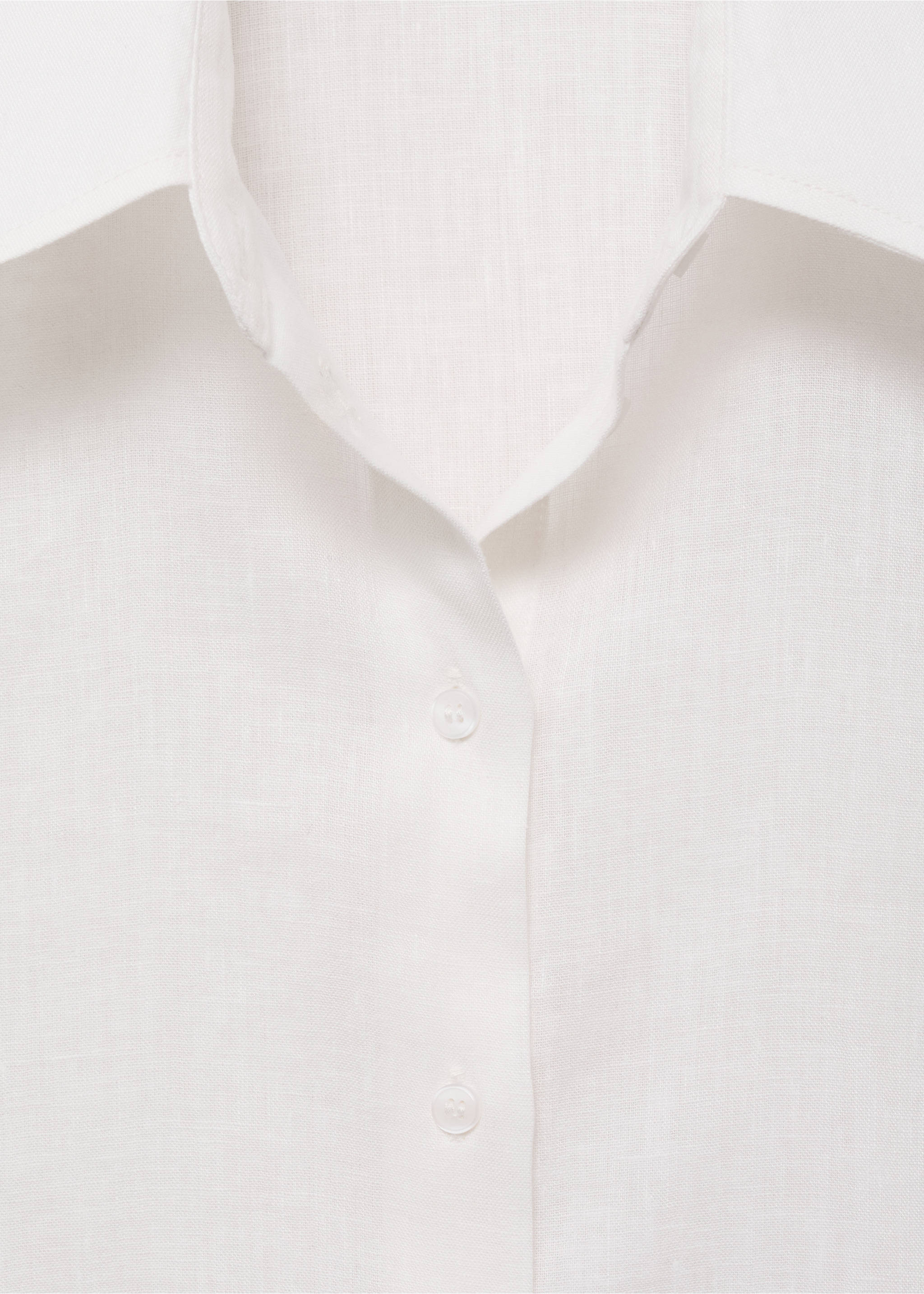 Chemise lin manches courtes - Détail de l'article 8, Blanc cassé. Ref: 17081133-00.