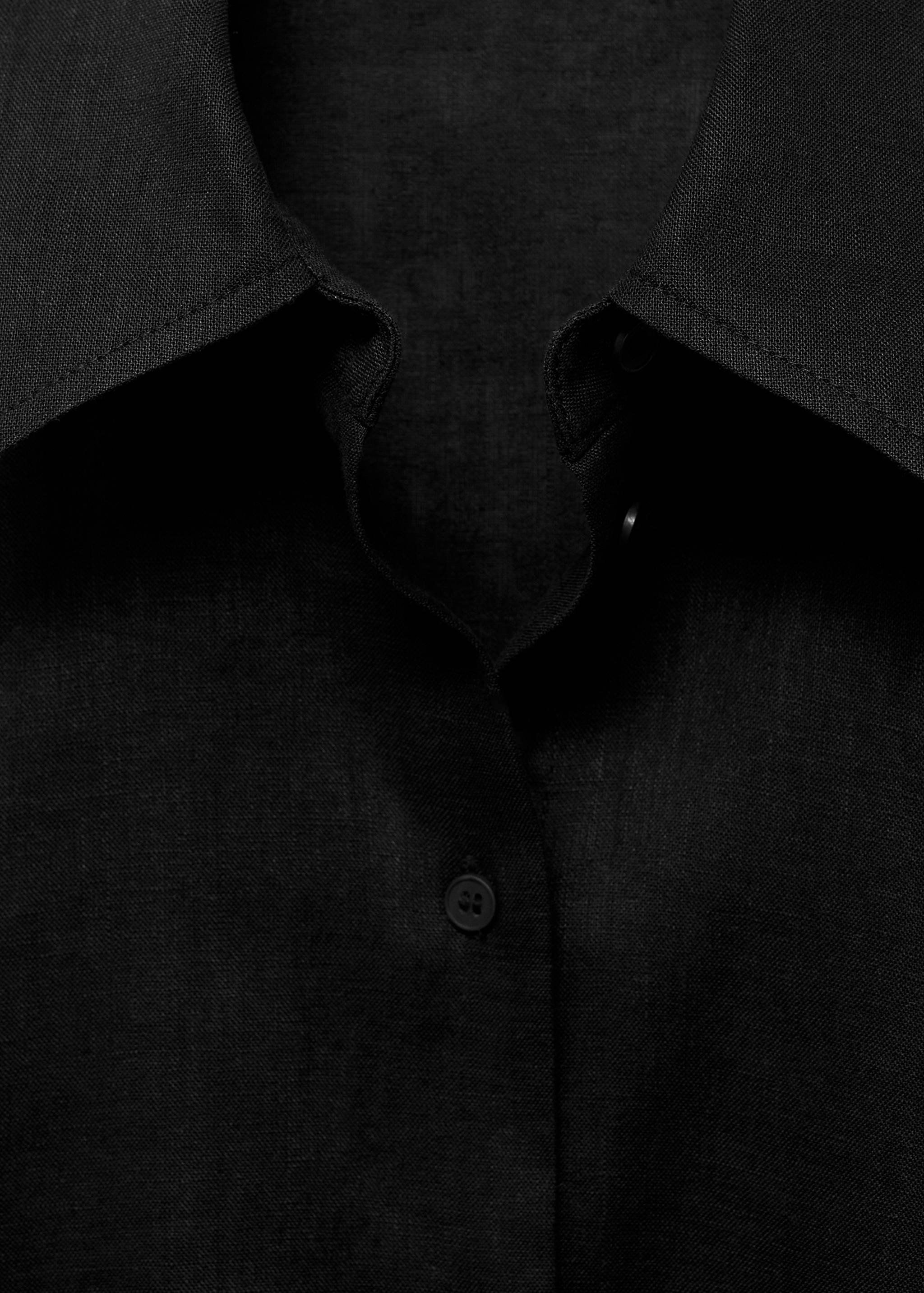 Short sleeve linen-blend shirt - Details of the article 8