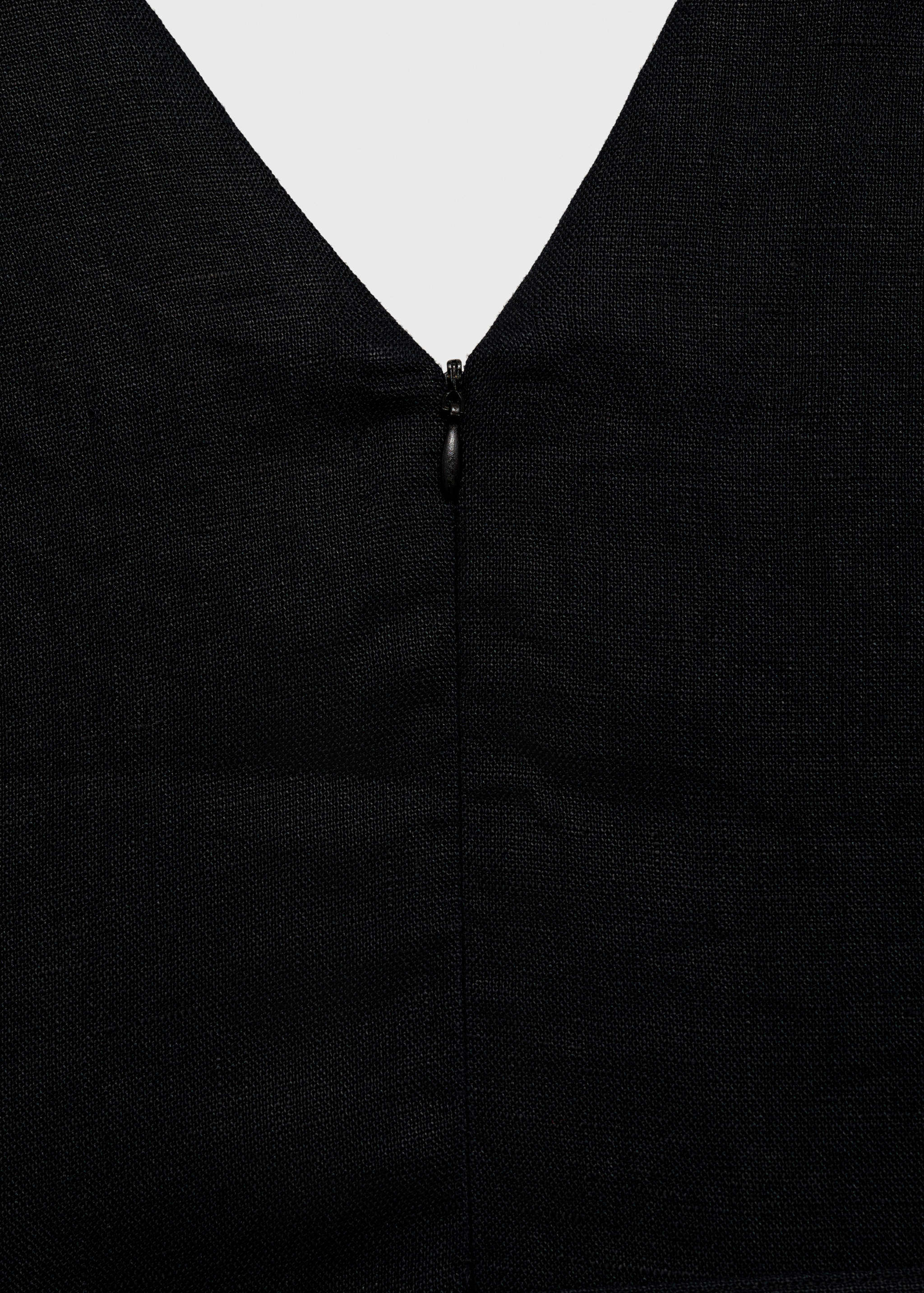 Kemerli evaze keten elbise - Ürün detayı 0