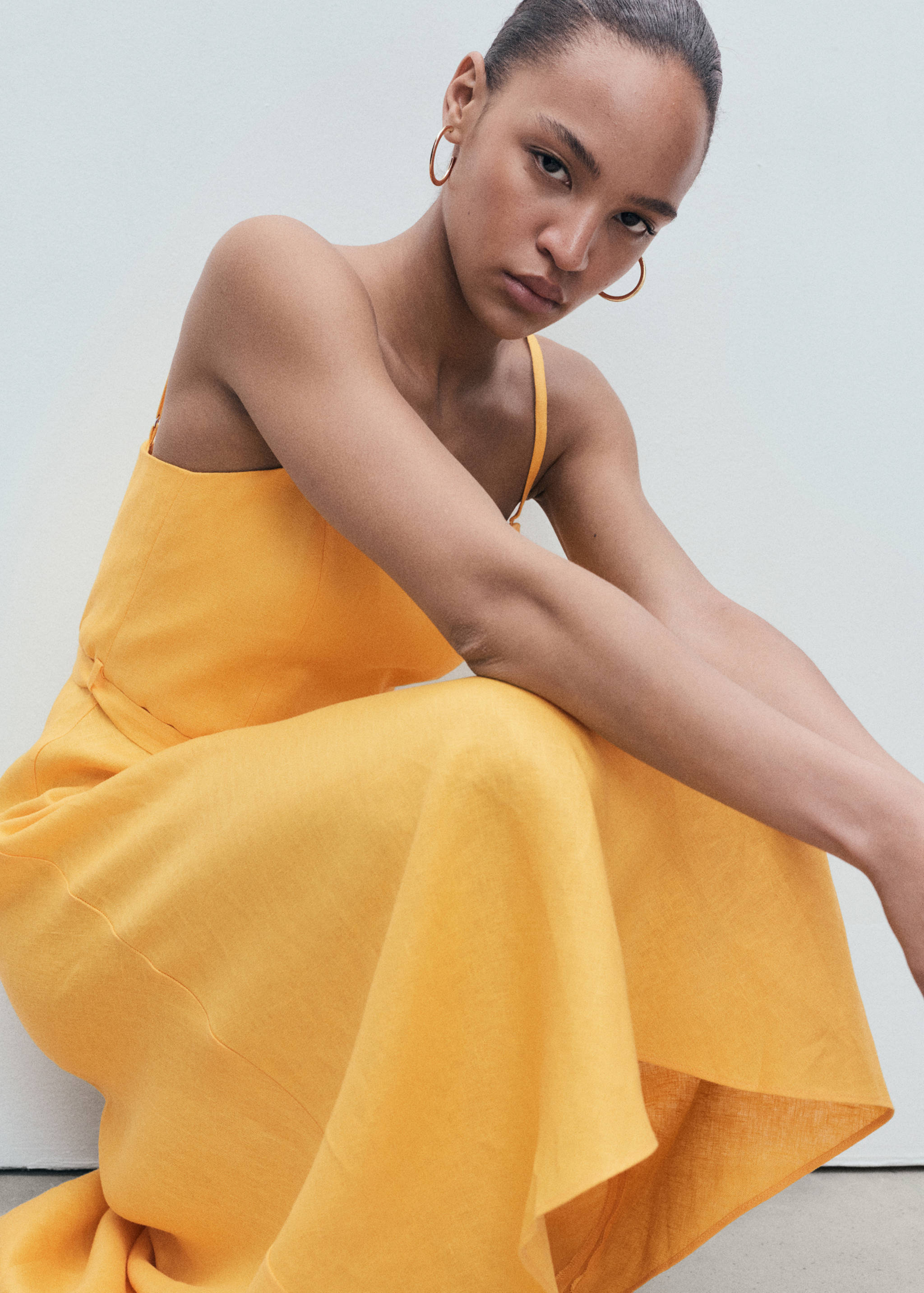 Лляна сукня з бантом - Детальніше про товар 2