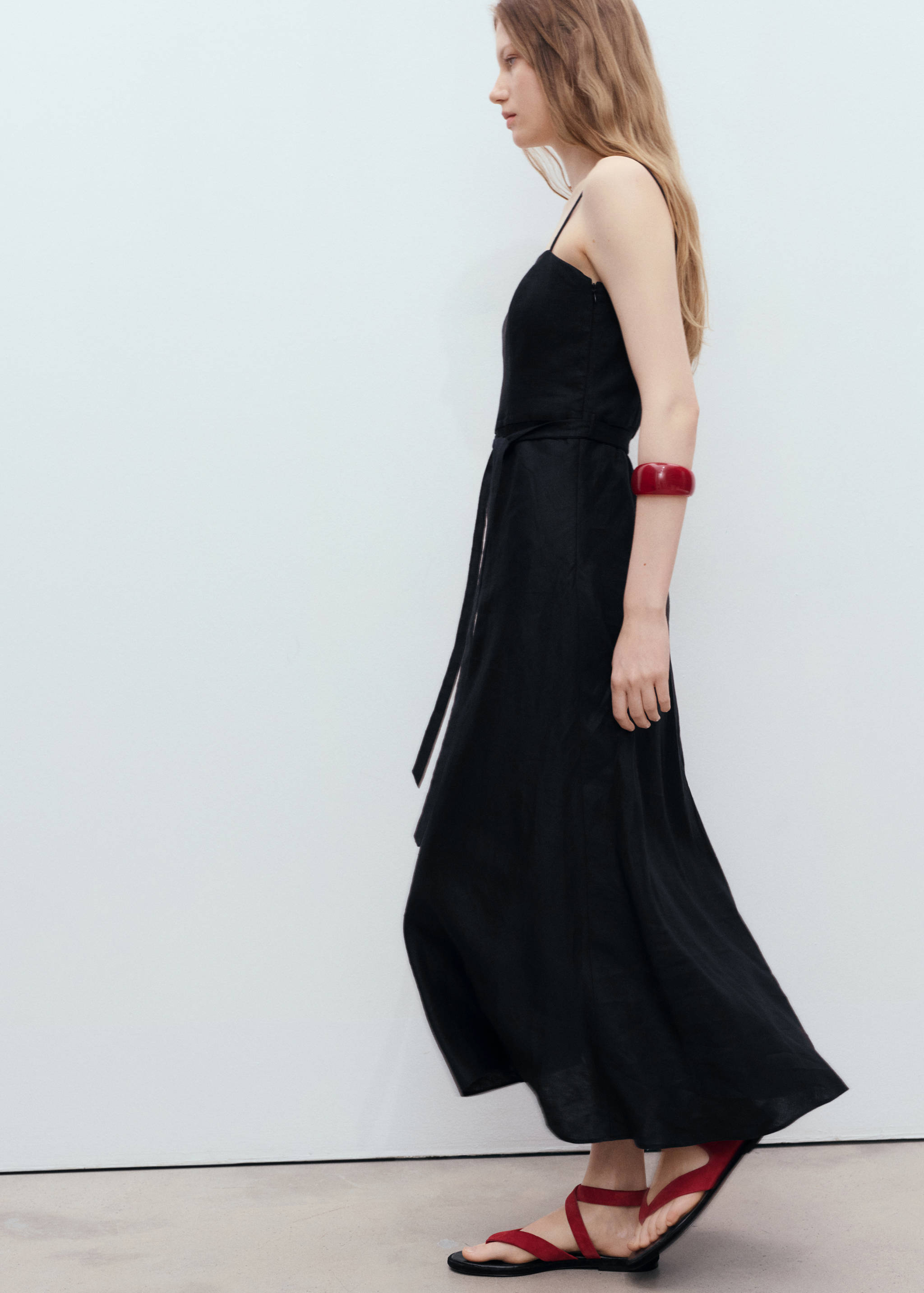 Лляна сукня з бантом - Детальніше про товар 2