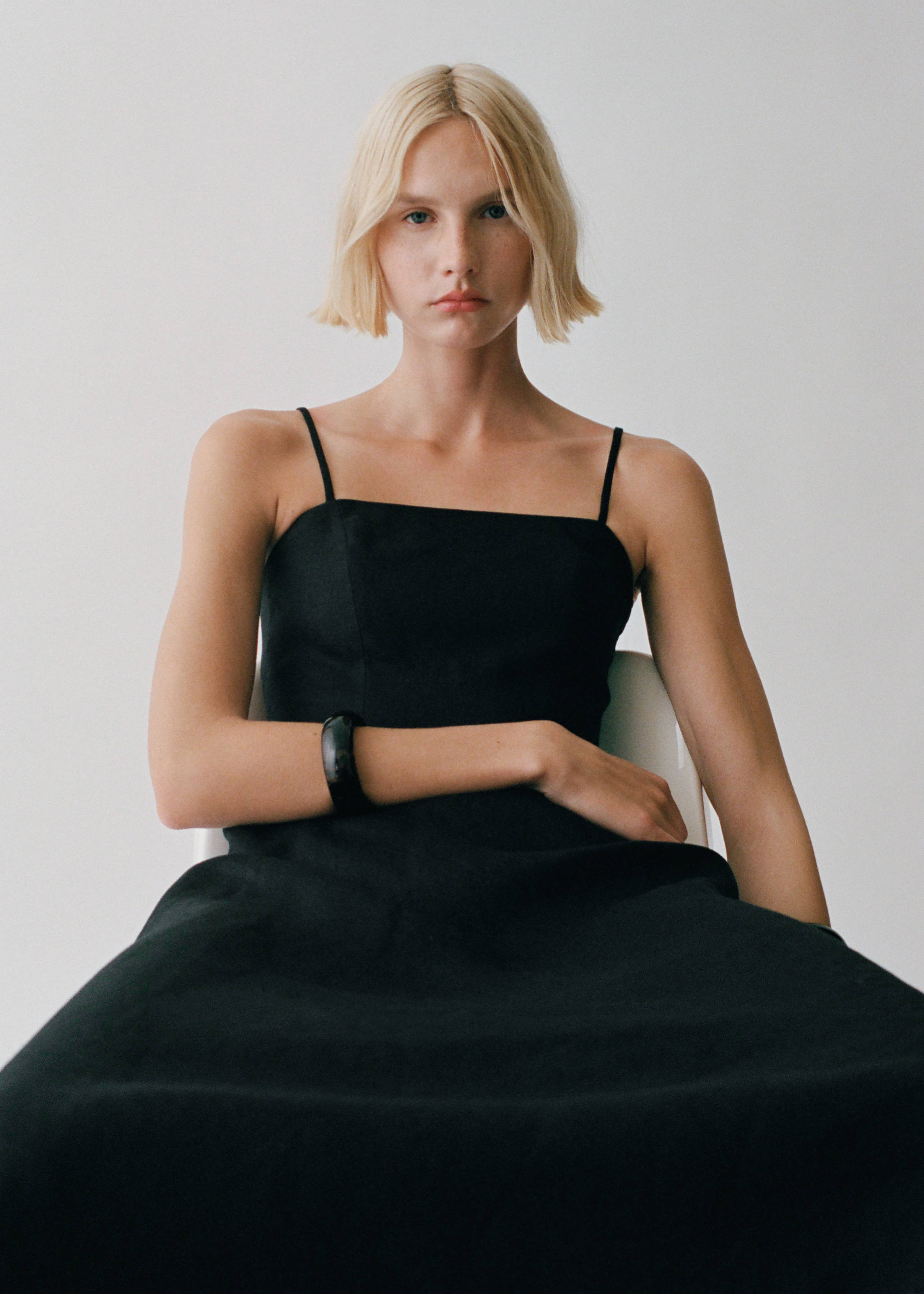 Лляна сукня з бантом - Детальніше про товар 7