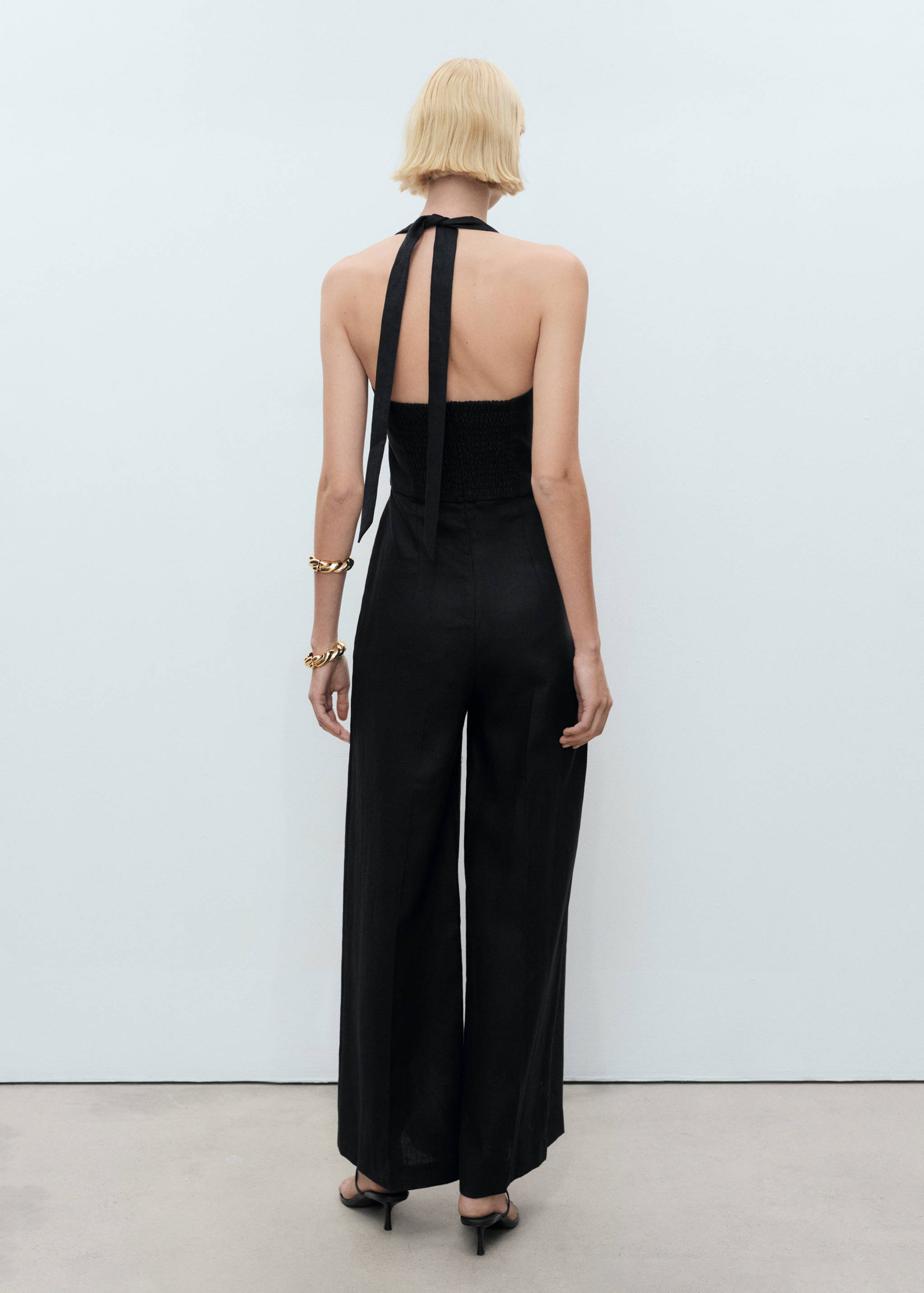 Linen halter jumpsuit - Reverse of the article