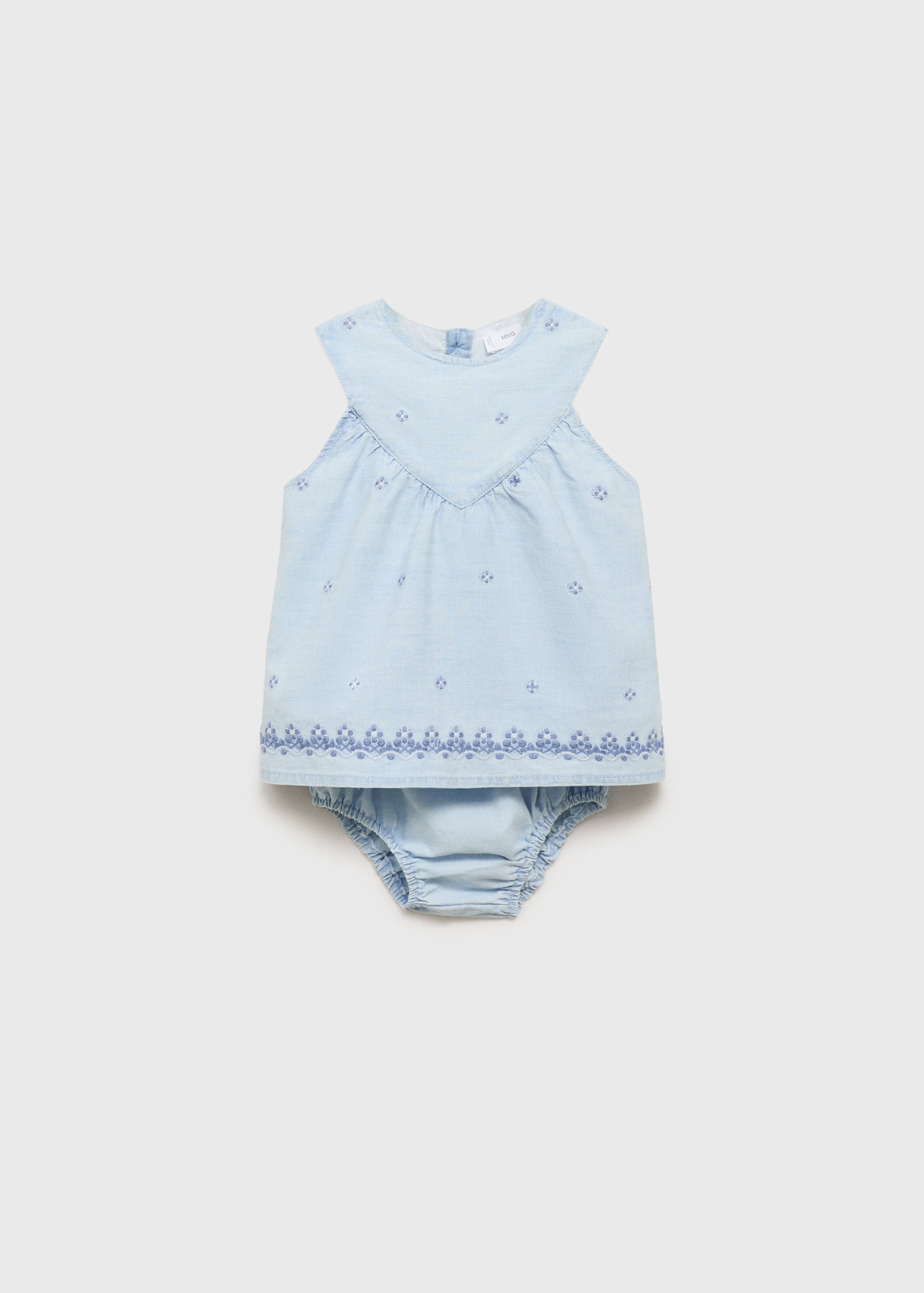 Vestido y ranita detalles bordados - Artículo sin modelo