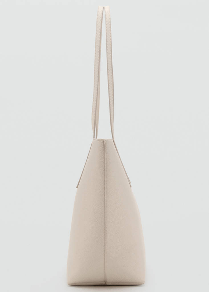 Shopper bag with double handle — Off White