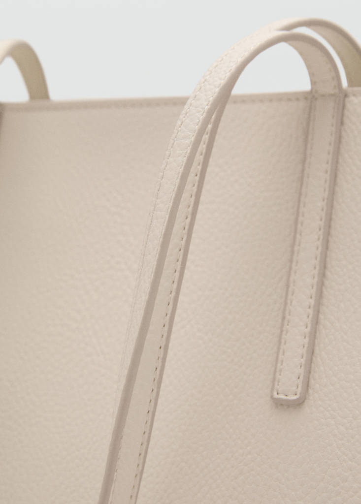 Shopper bag with double handle — Off White