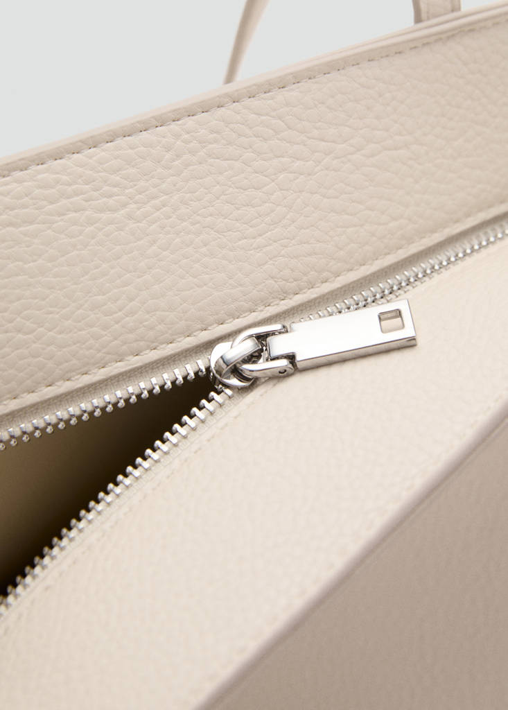 Shopper bag with double handle — Off White