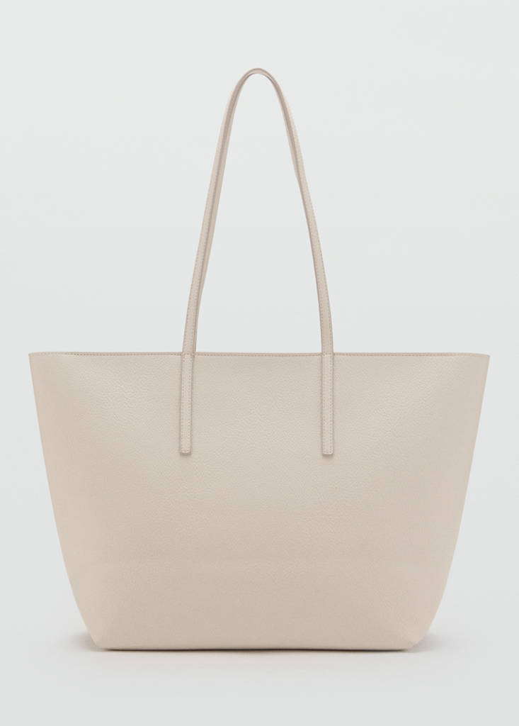Shopper bag with double handle — Off White