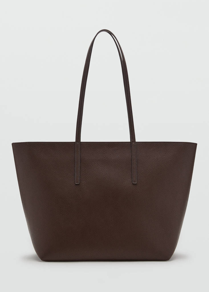Shopper bag with double handle — Chocolate