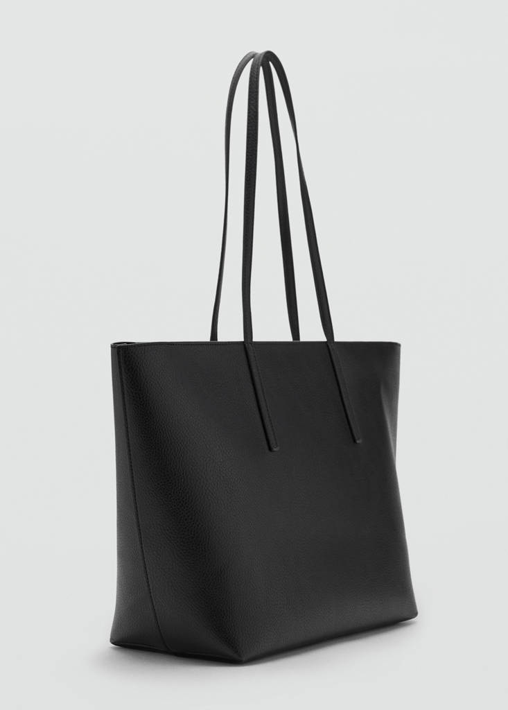 Shopper bag with double handle — Black