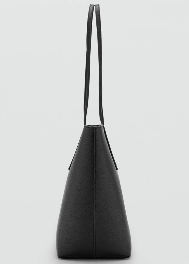 Shopper bag with double handle — Black