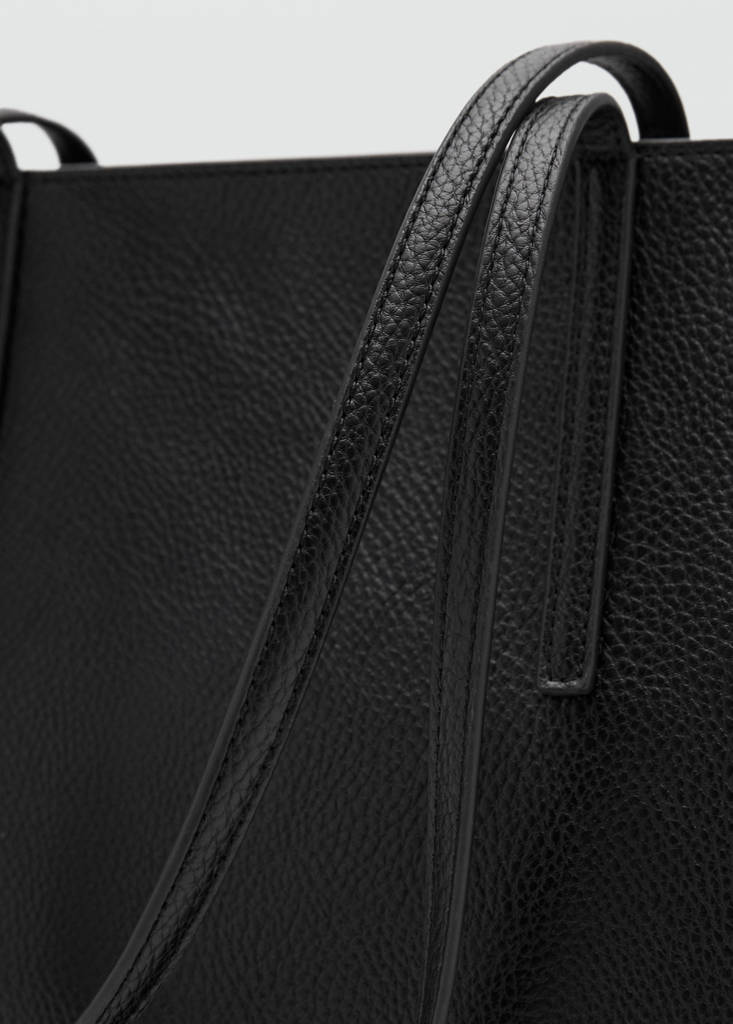 Shopper bag with double handle — Black