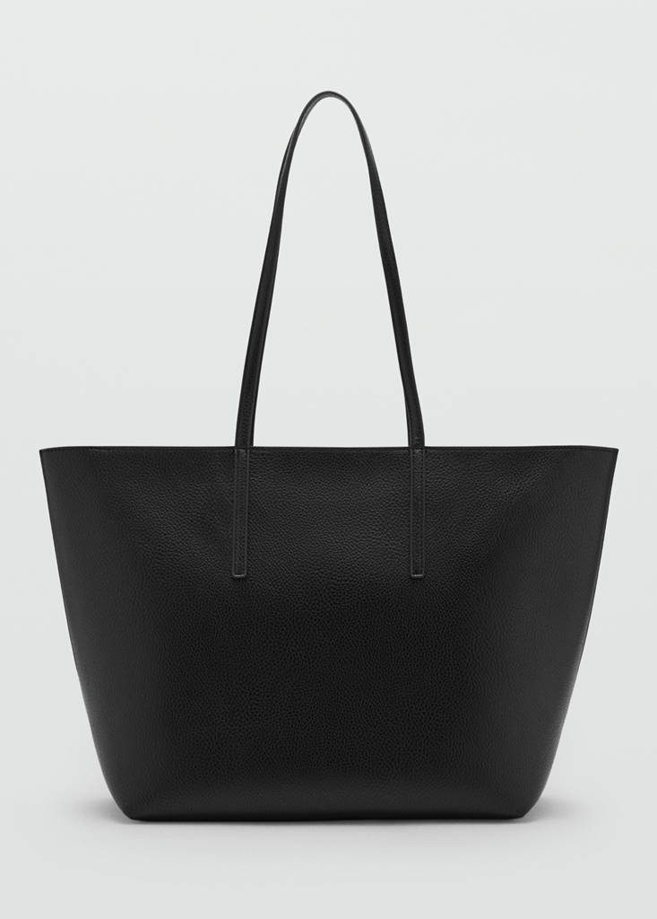 Shopper bag with double handle — Black