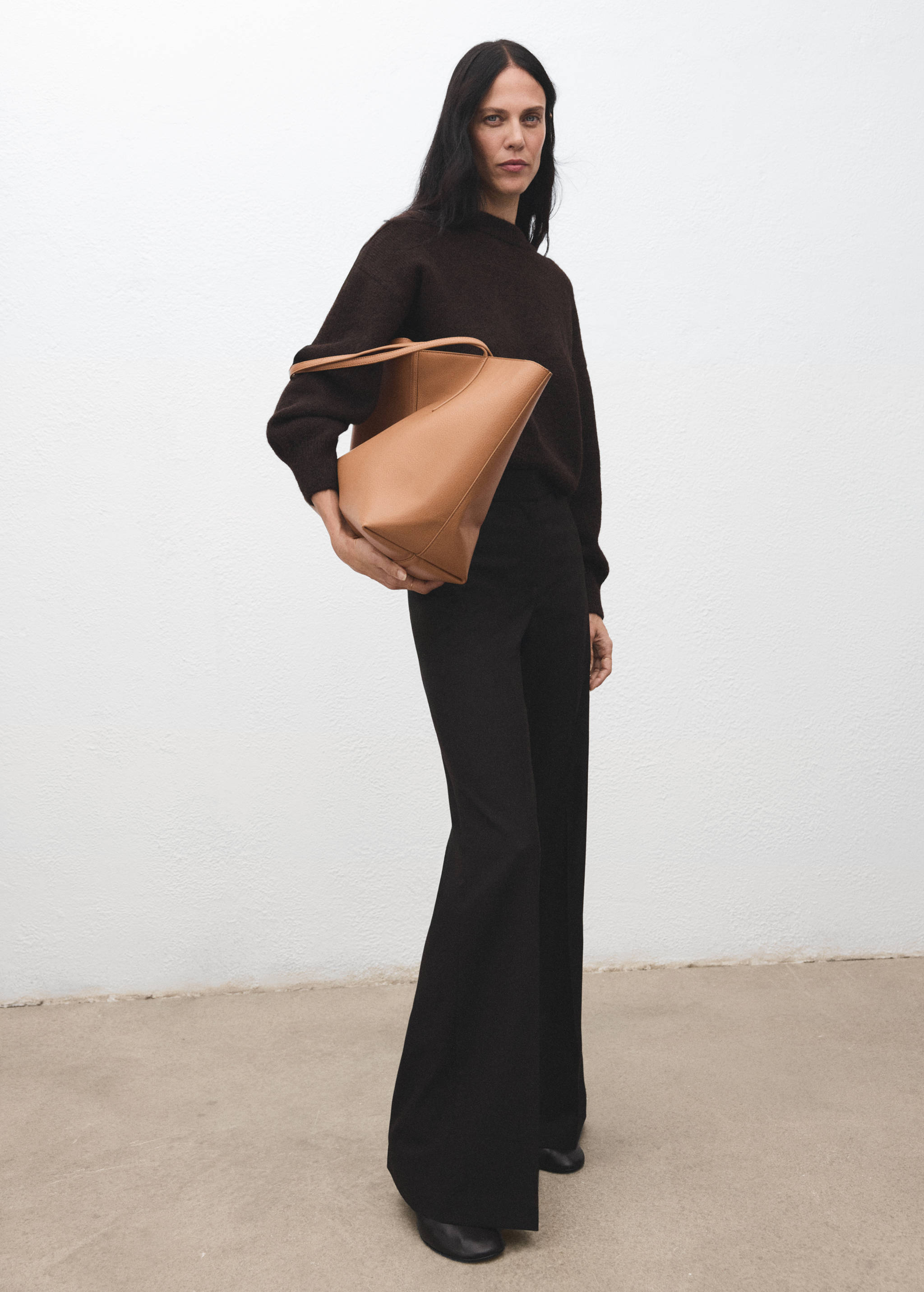 Mango Çift saplı shopper çanta görsel 2