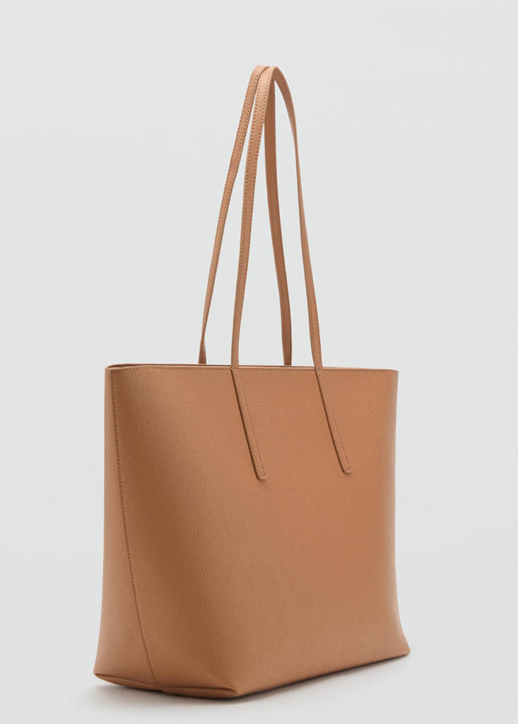 Shopper bag with double handle — Leather