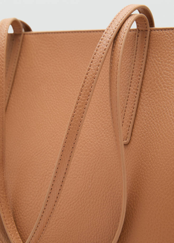 Shopper bag with double handle — Leather