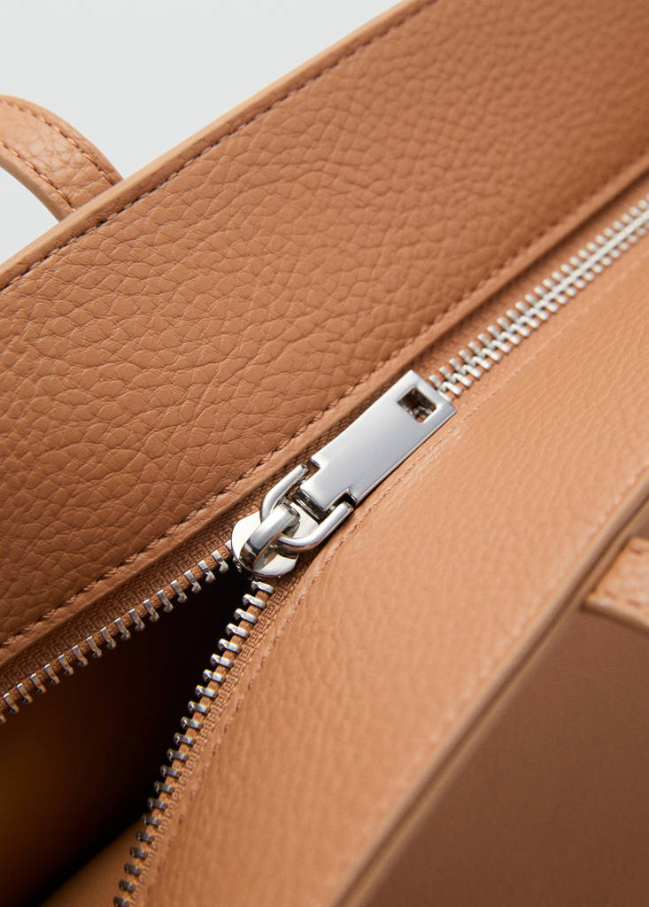 Shopper bag with double handle — Leather