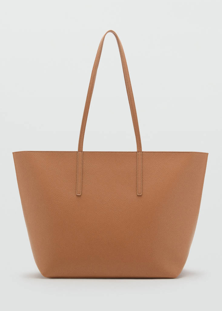 Shopper bag with double handle — Leather