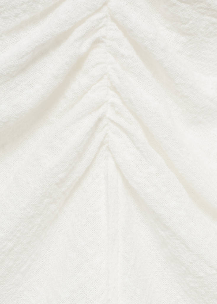 Ruffled-sleeve blouse — Off White