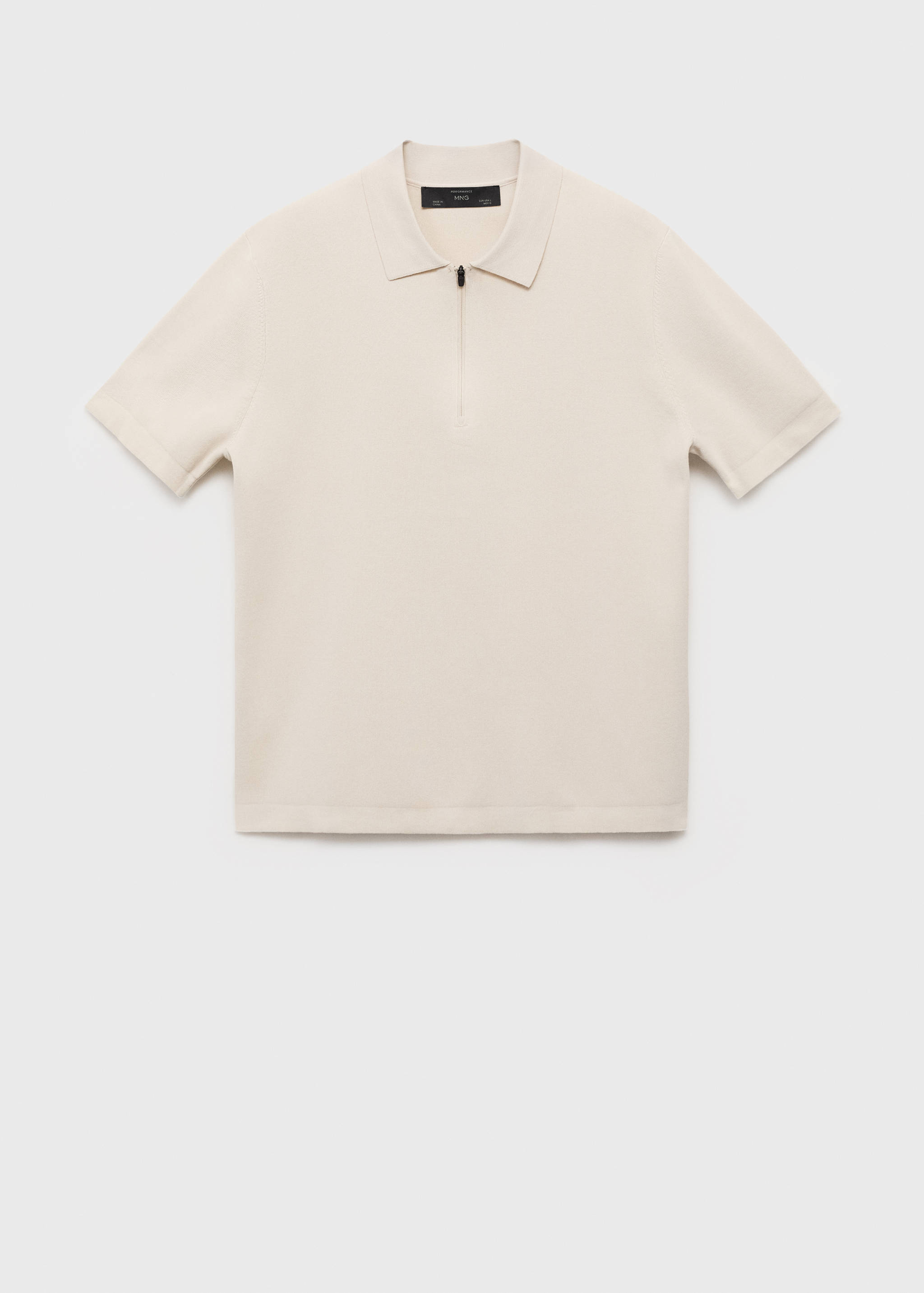 COOLMAX® fine-knit polo shirt with zip - Article without model