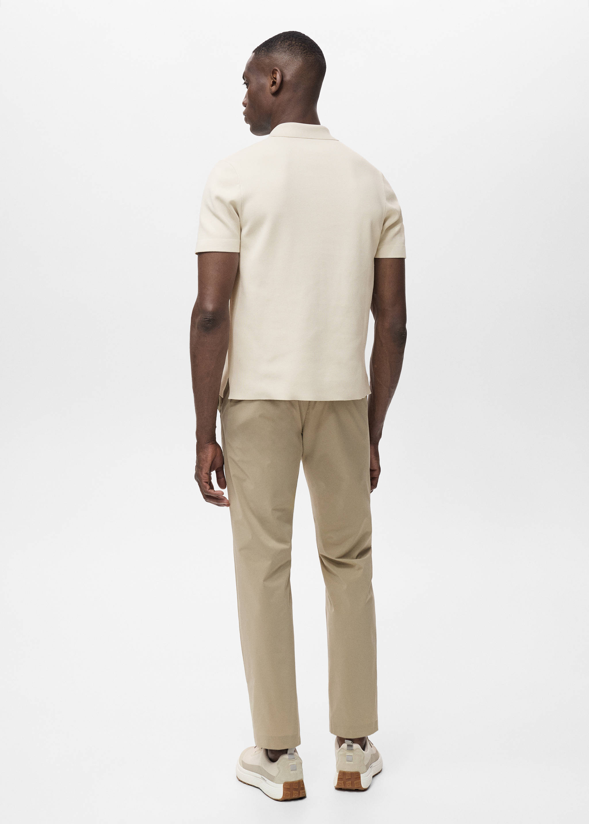 COOLMAX® fine-knit polo shirt with zipper - Reverse of the article