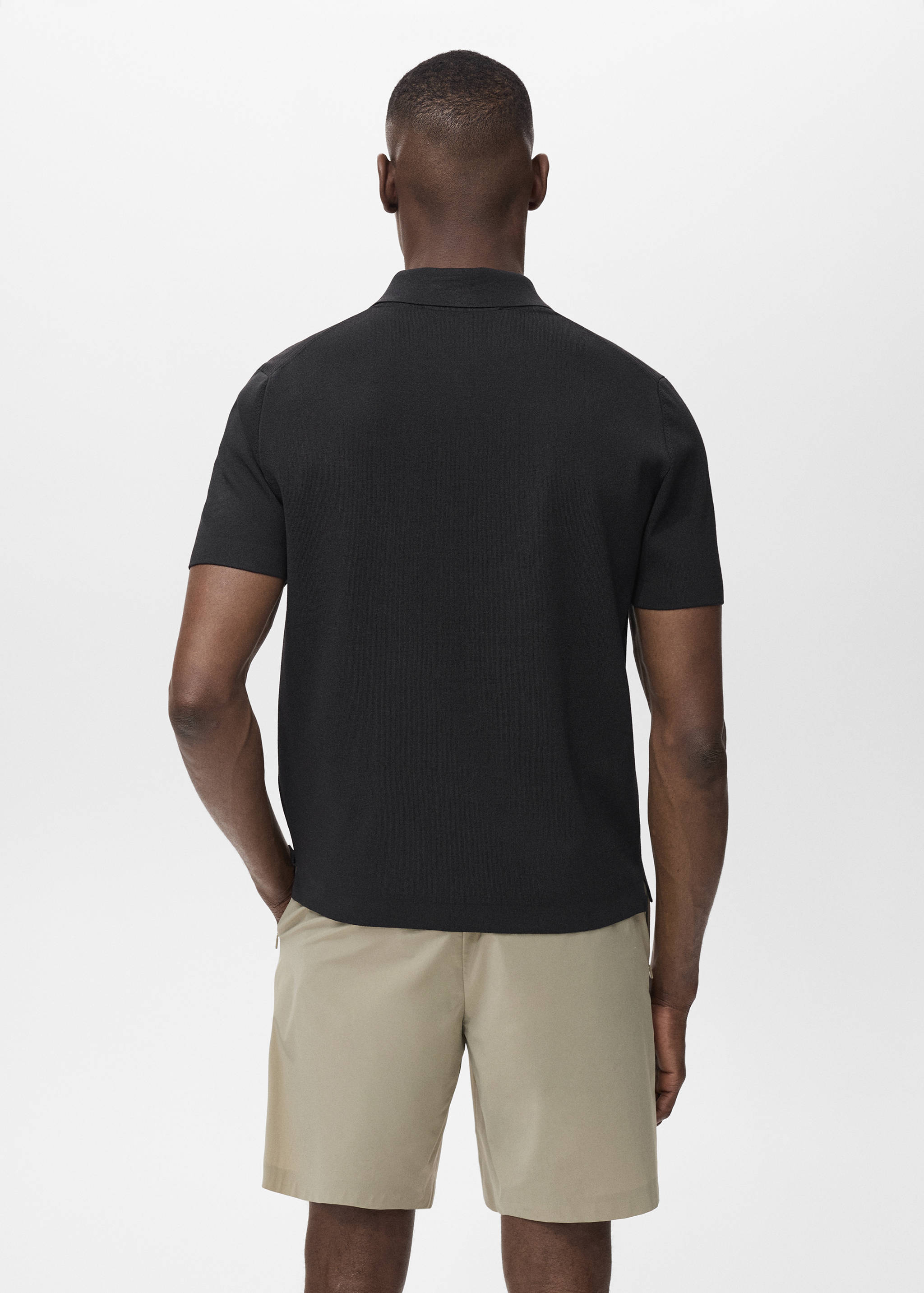 COOLMAX® fine-knit polo shirt with zip - Reverse of the article