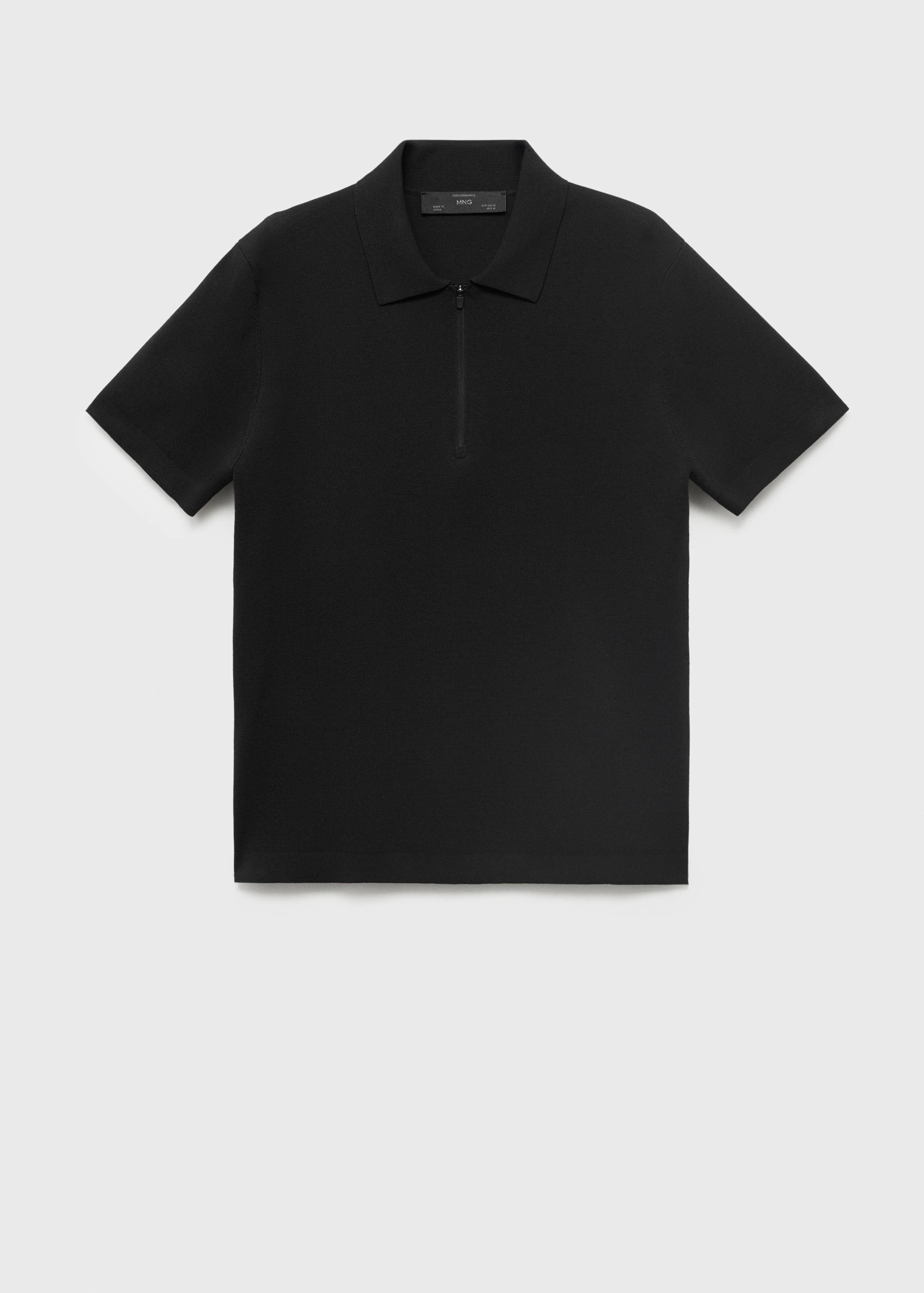 COOLMAX® fine-knit polo shirt with zip - Article without model