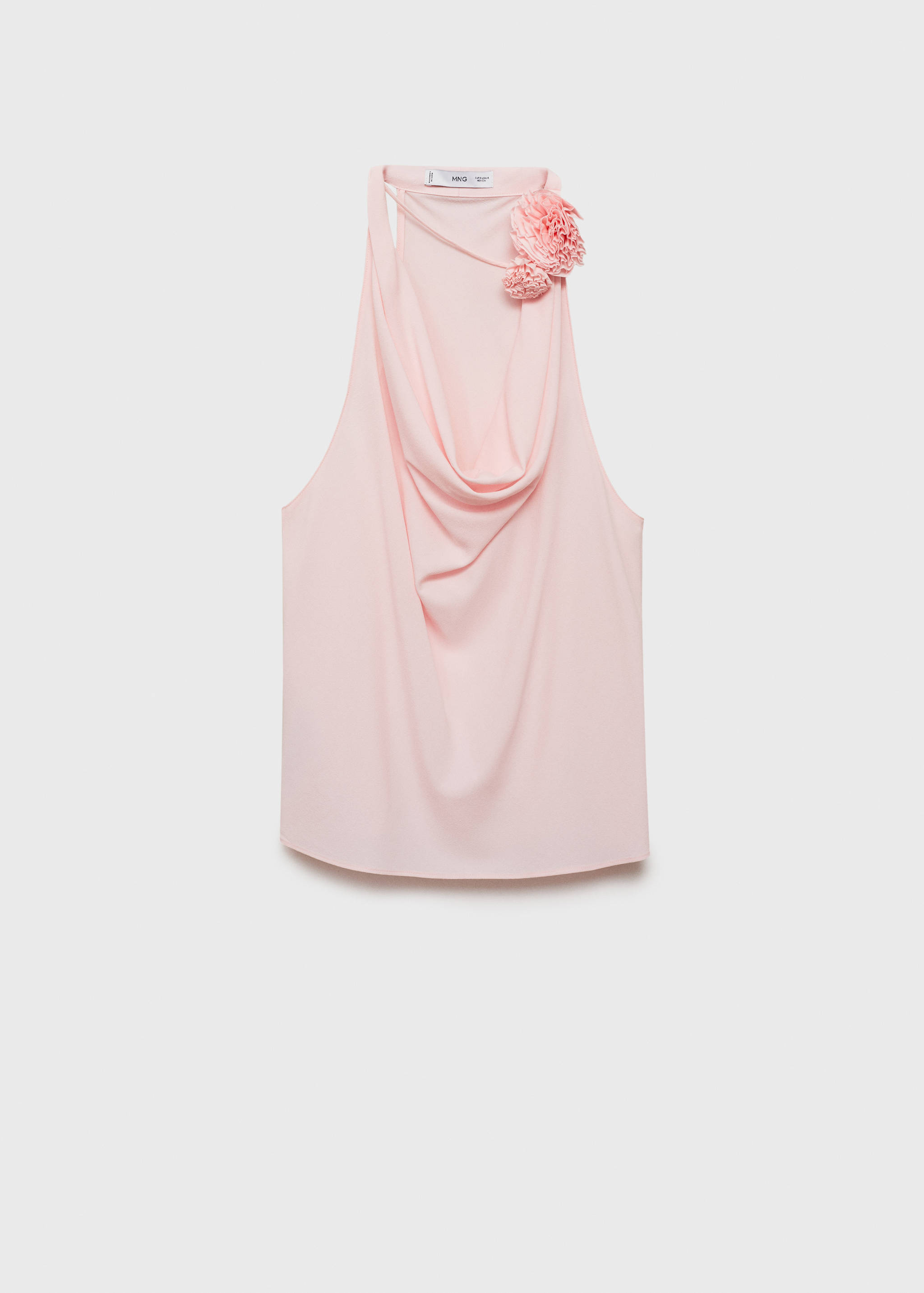 Draped blouse with flower detail - Article without model