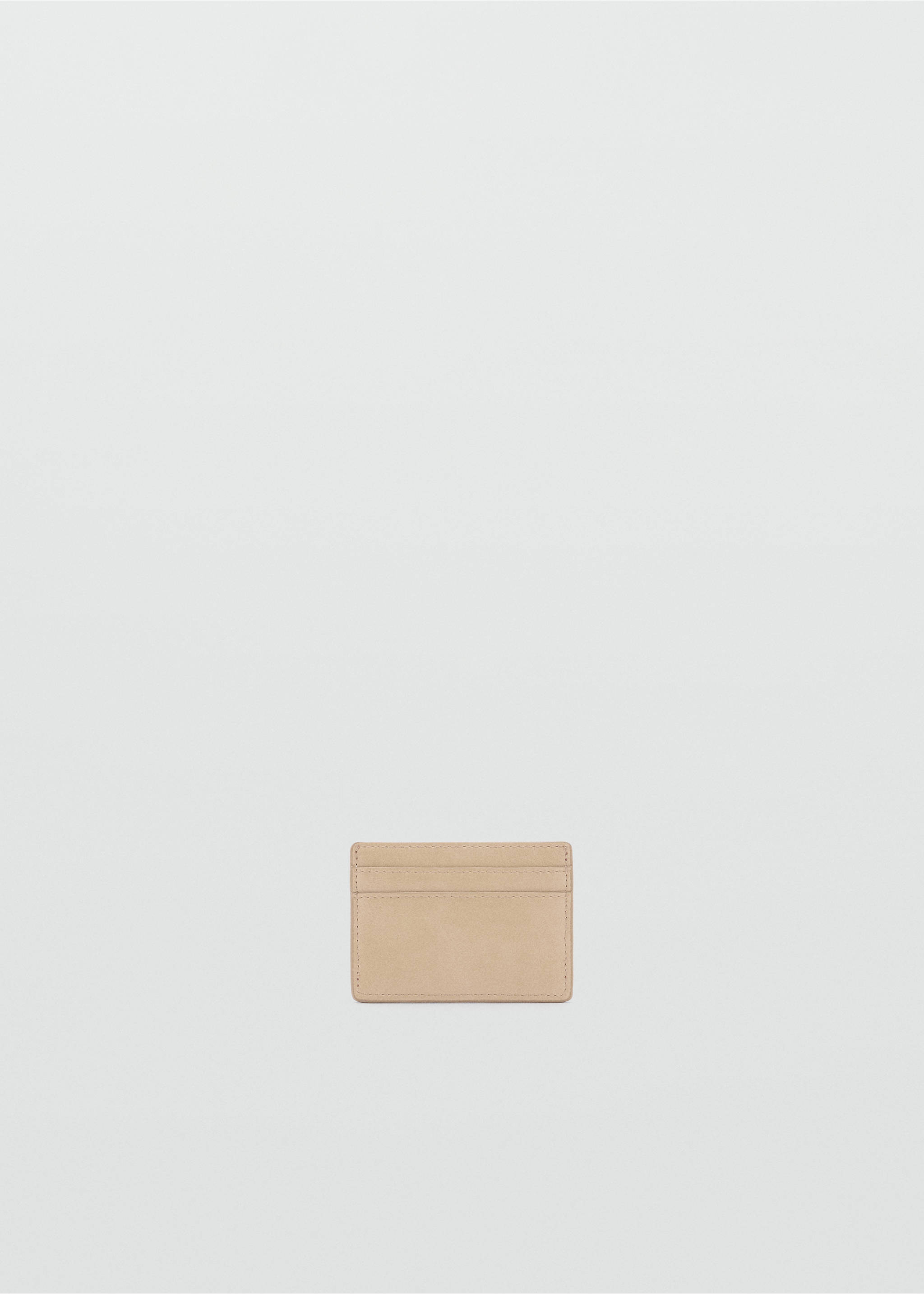 Embossed faux-leather card holder - Medium plane, Beige. Ref: 17081153-00.