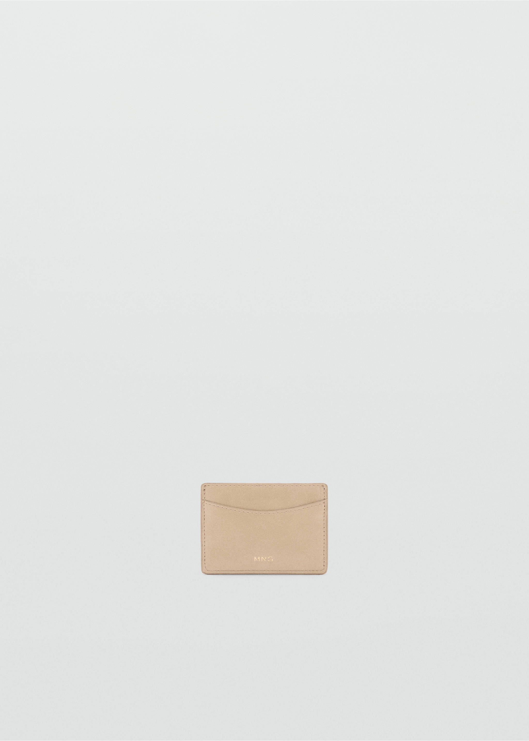 Embossed faux-leather card holder - Article without model, Beige. Ref: 17081153-00.