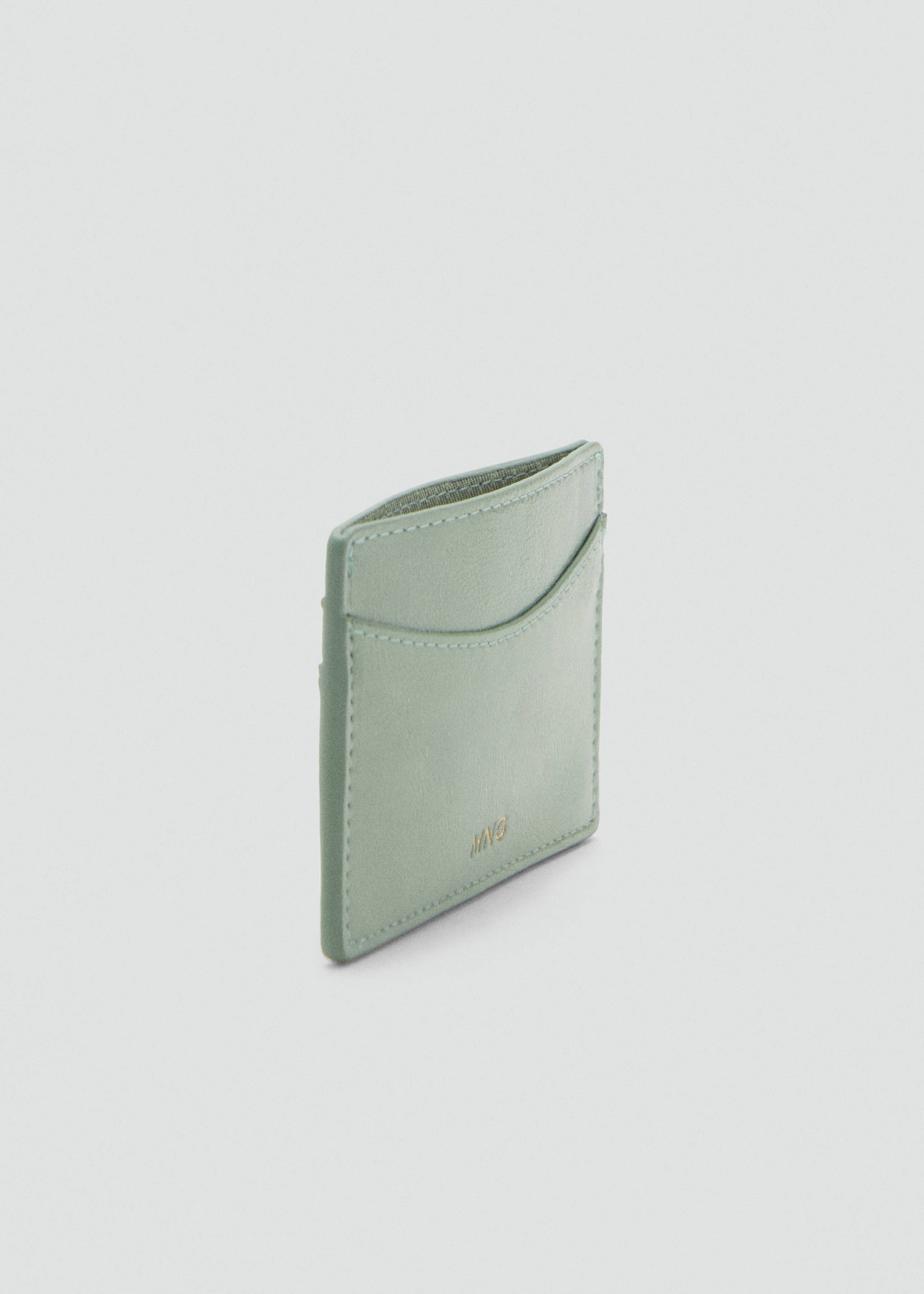 Embossed faux-leather card holder - Medium plane
