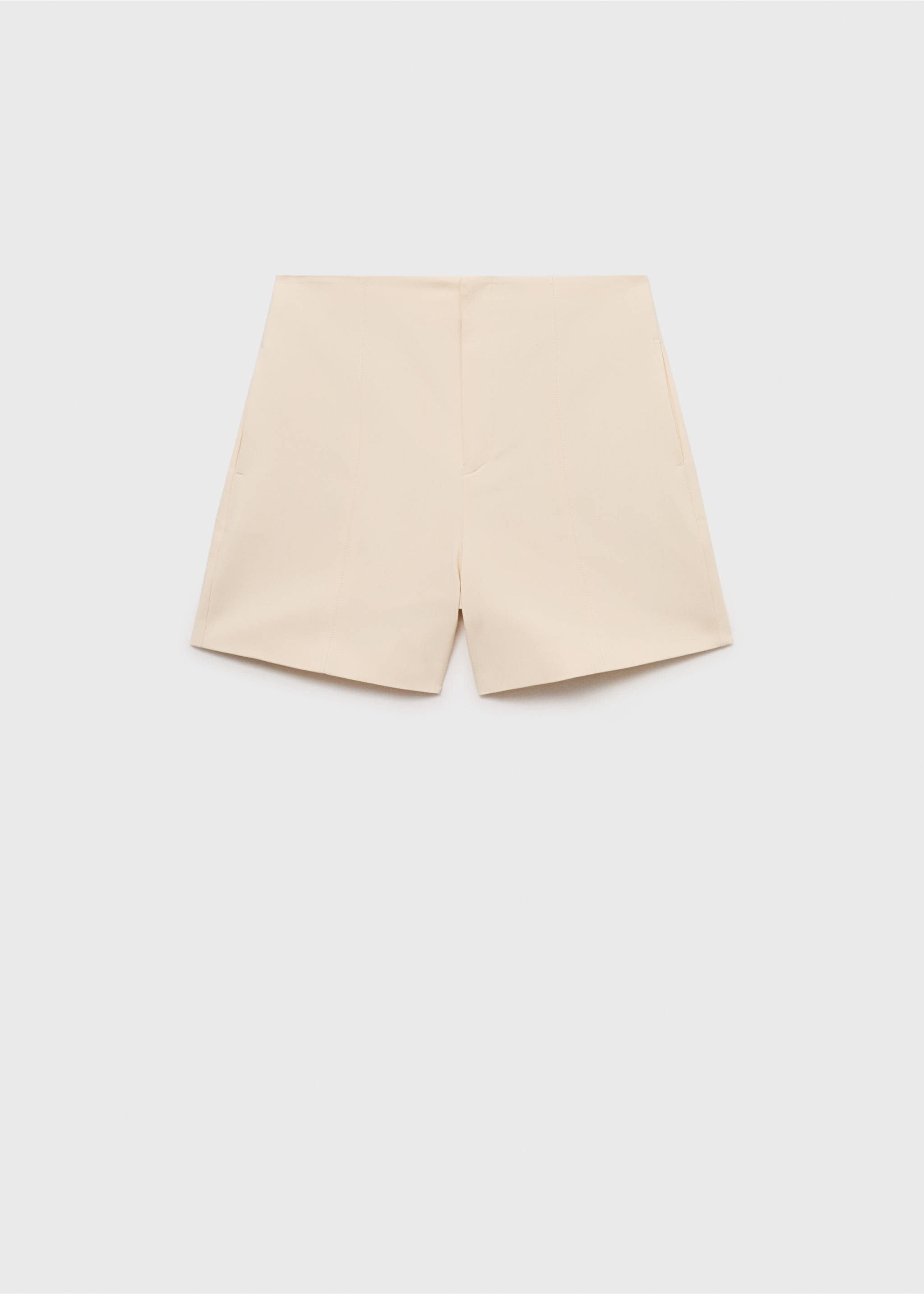 Shorts rectos tiro alto - Artículo sin modelo, Crudo. Ref: 17081155-00.