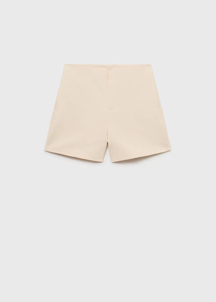 High-waist straight shorts