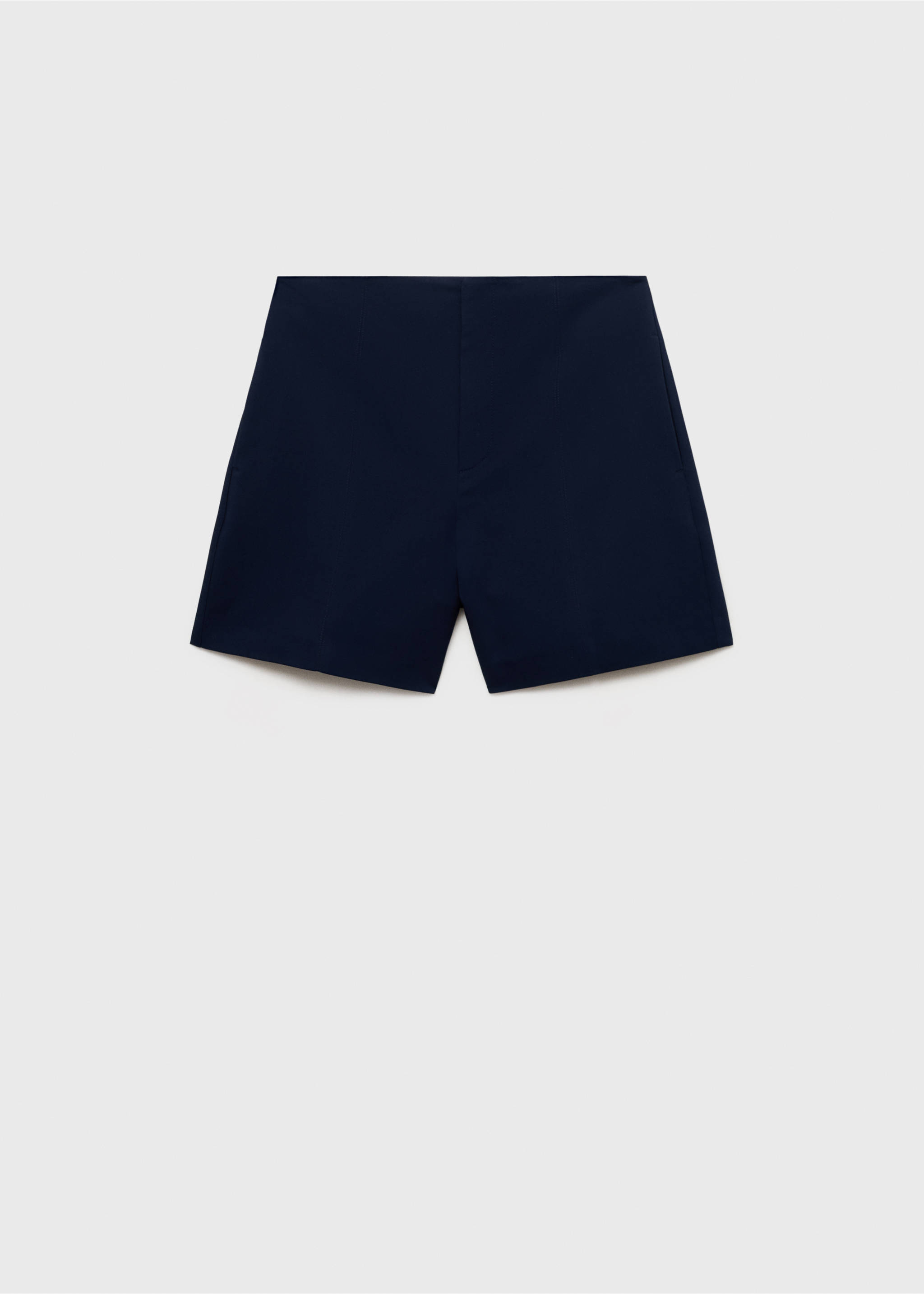 高腰直筒短裤 - null, 海军蓝. Ref: 17081155-00.