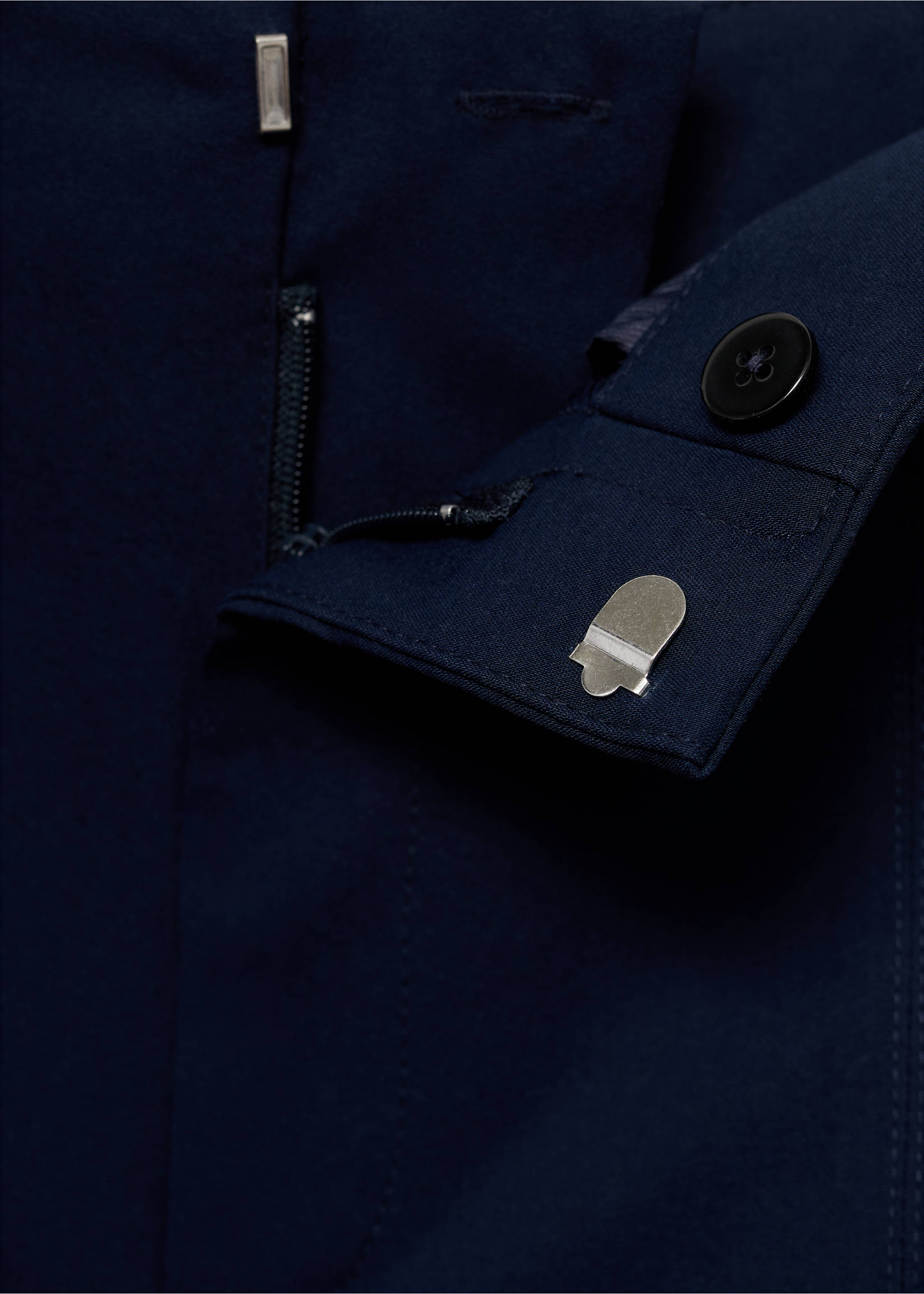 高腰直筒短裤 - null, 海军蓝. Ref: 17081155-00.