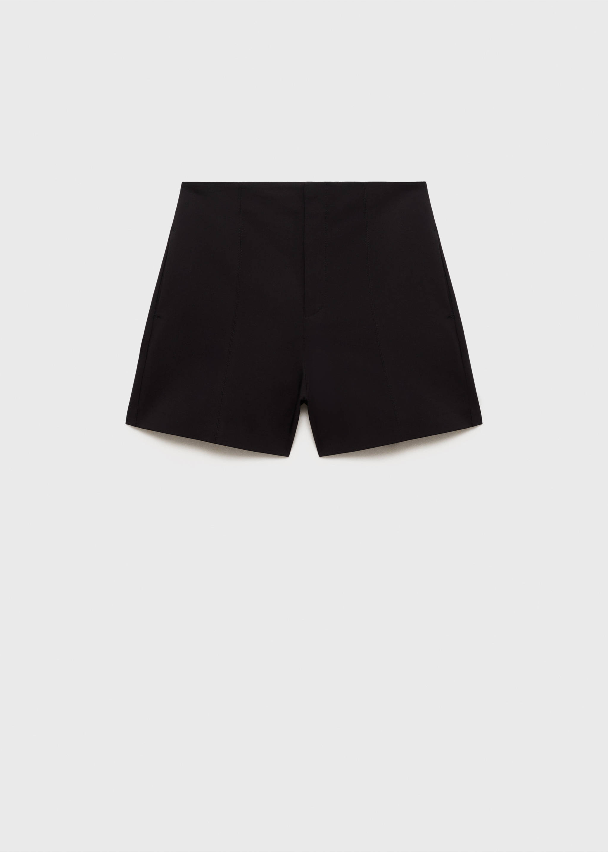 高腰直筒短裤 - null, 黑色. Ref: 17081155-00.