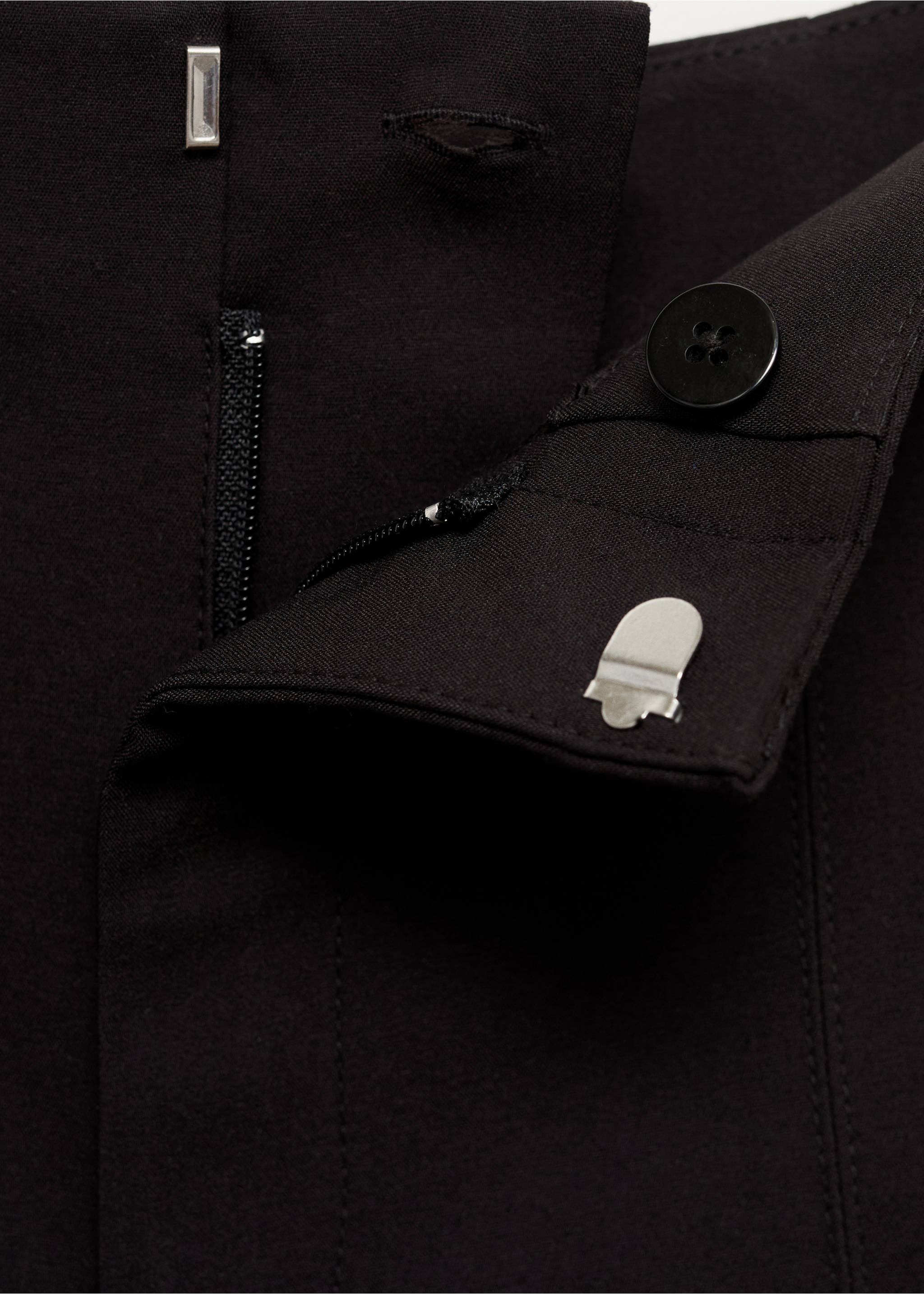 高腰直筒短裤 - null, 黑色. Ref: 17081155-00.