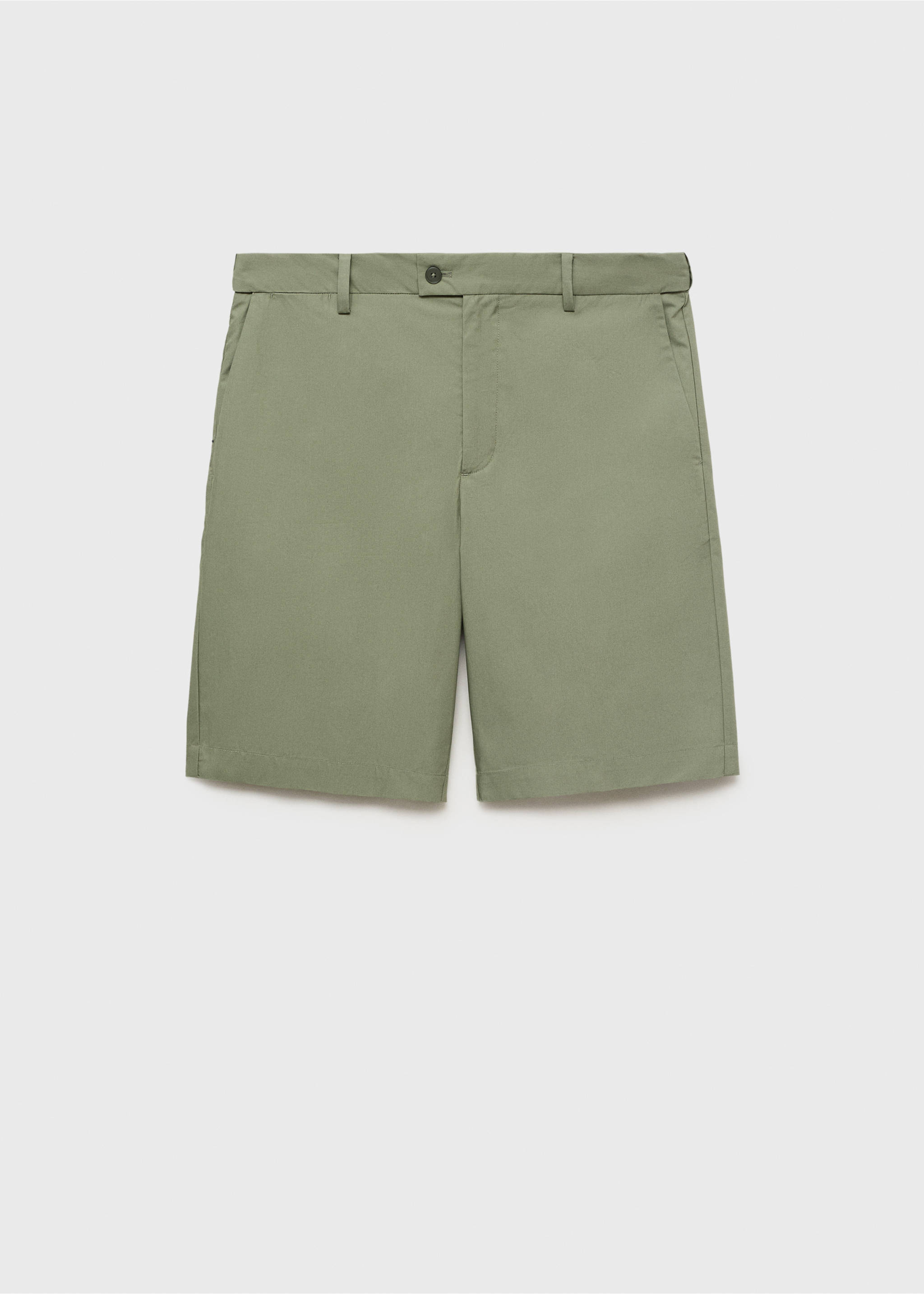 Cotton bermuda shorts with an interior elastic strip - Article without model, Mint Green. Ref: 17081161-00.