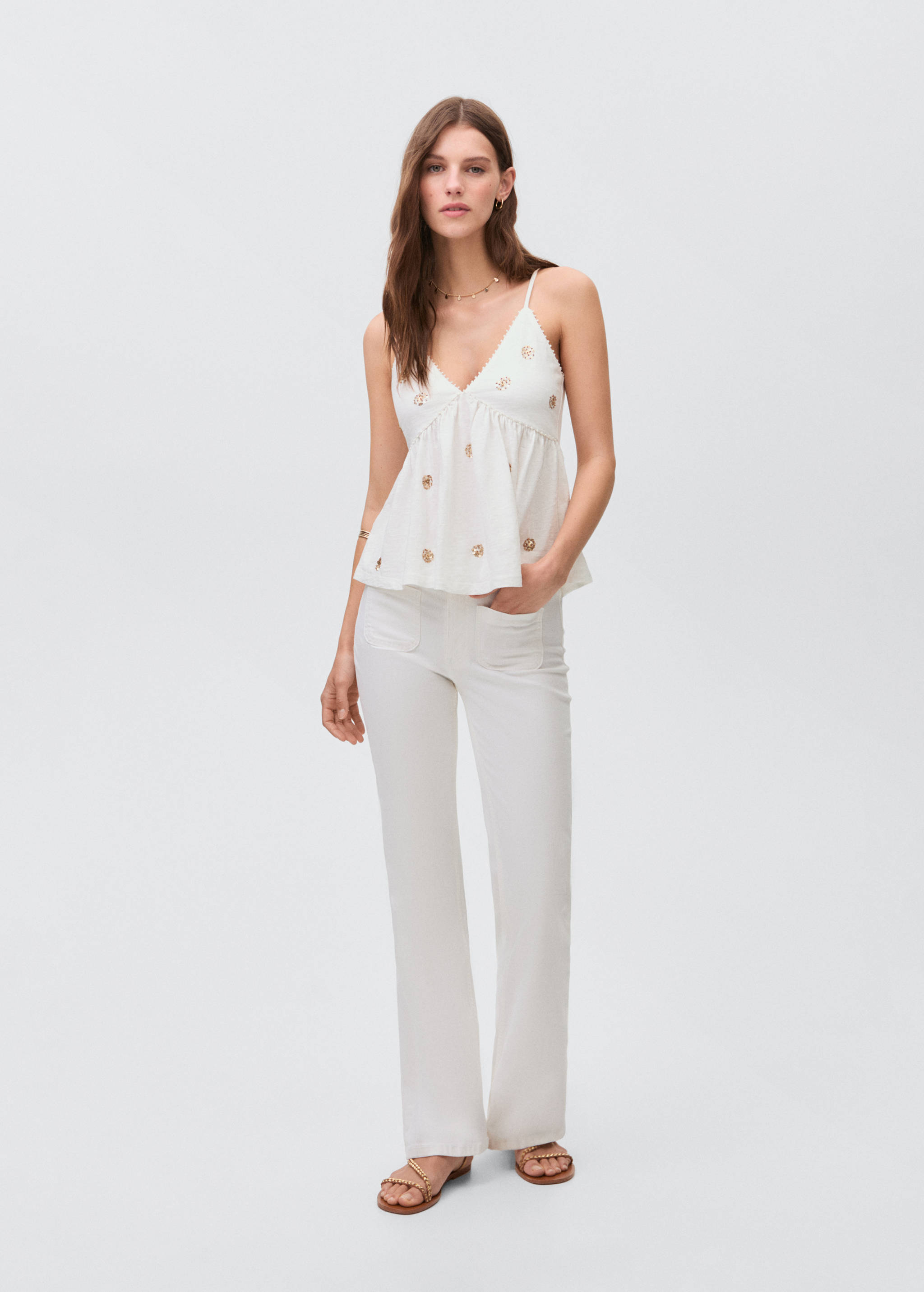 Sequin embroidery top - General plane